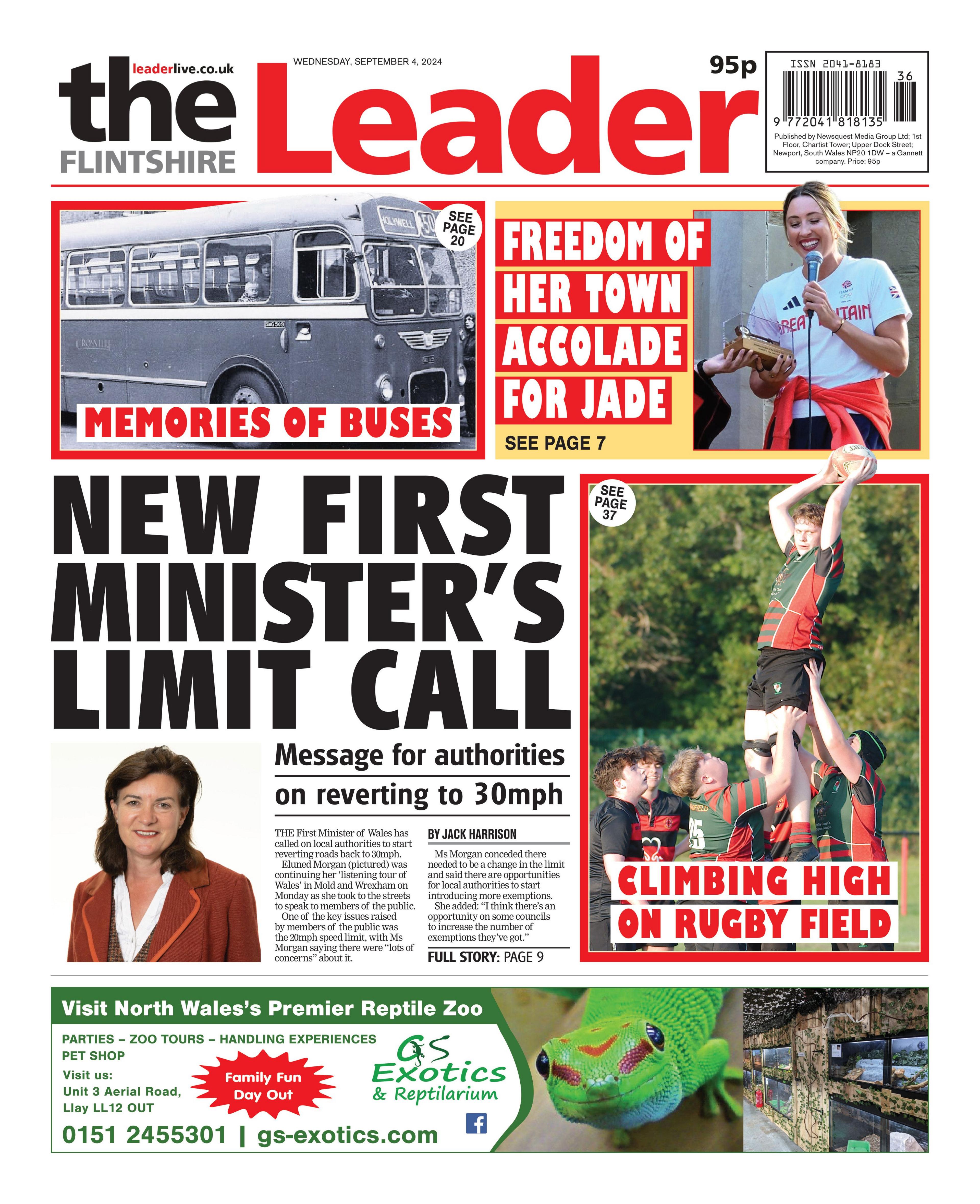 Flintshire Leader front page