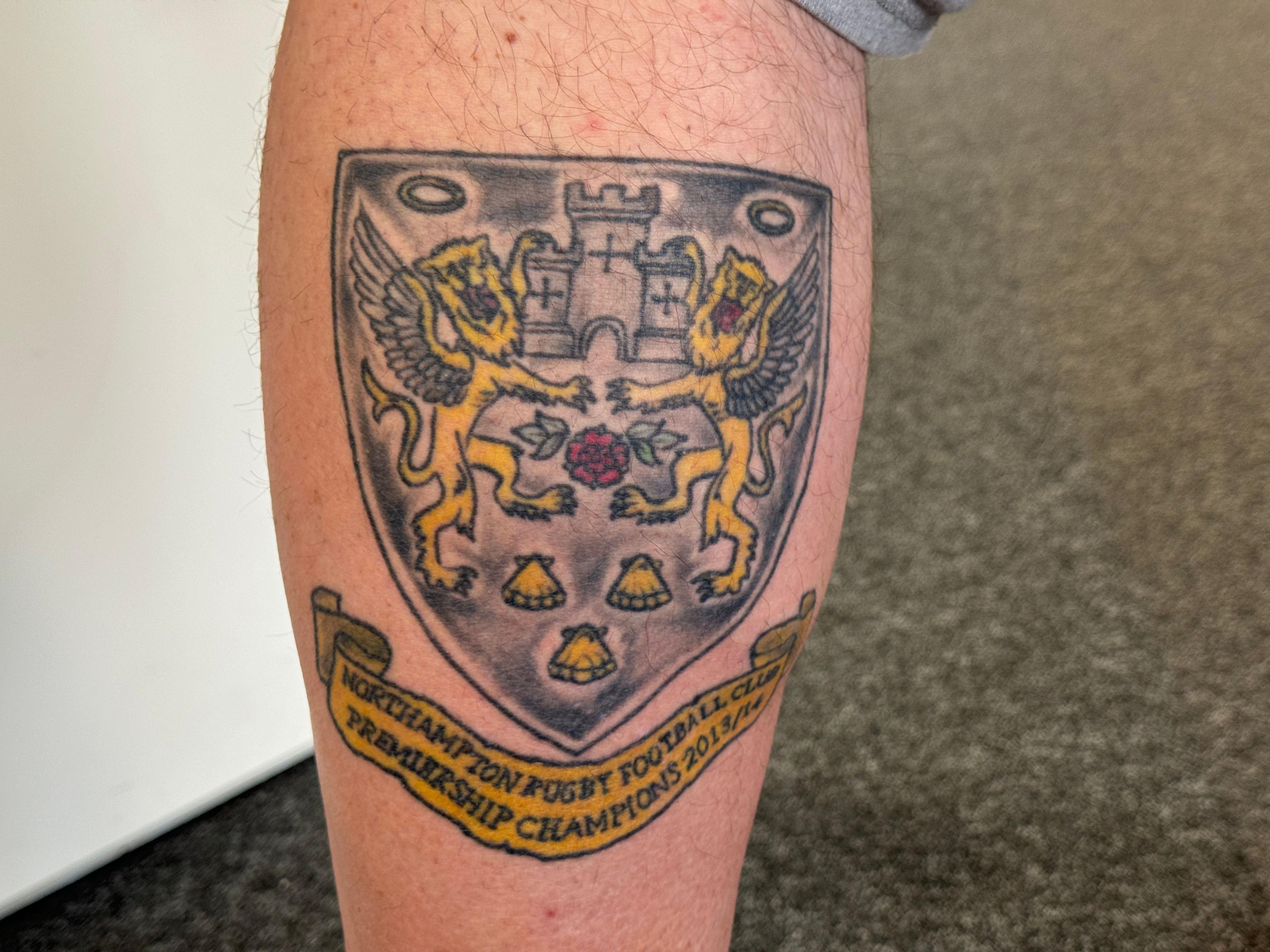 Northampton Saints tattoo