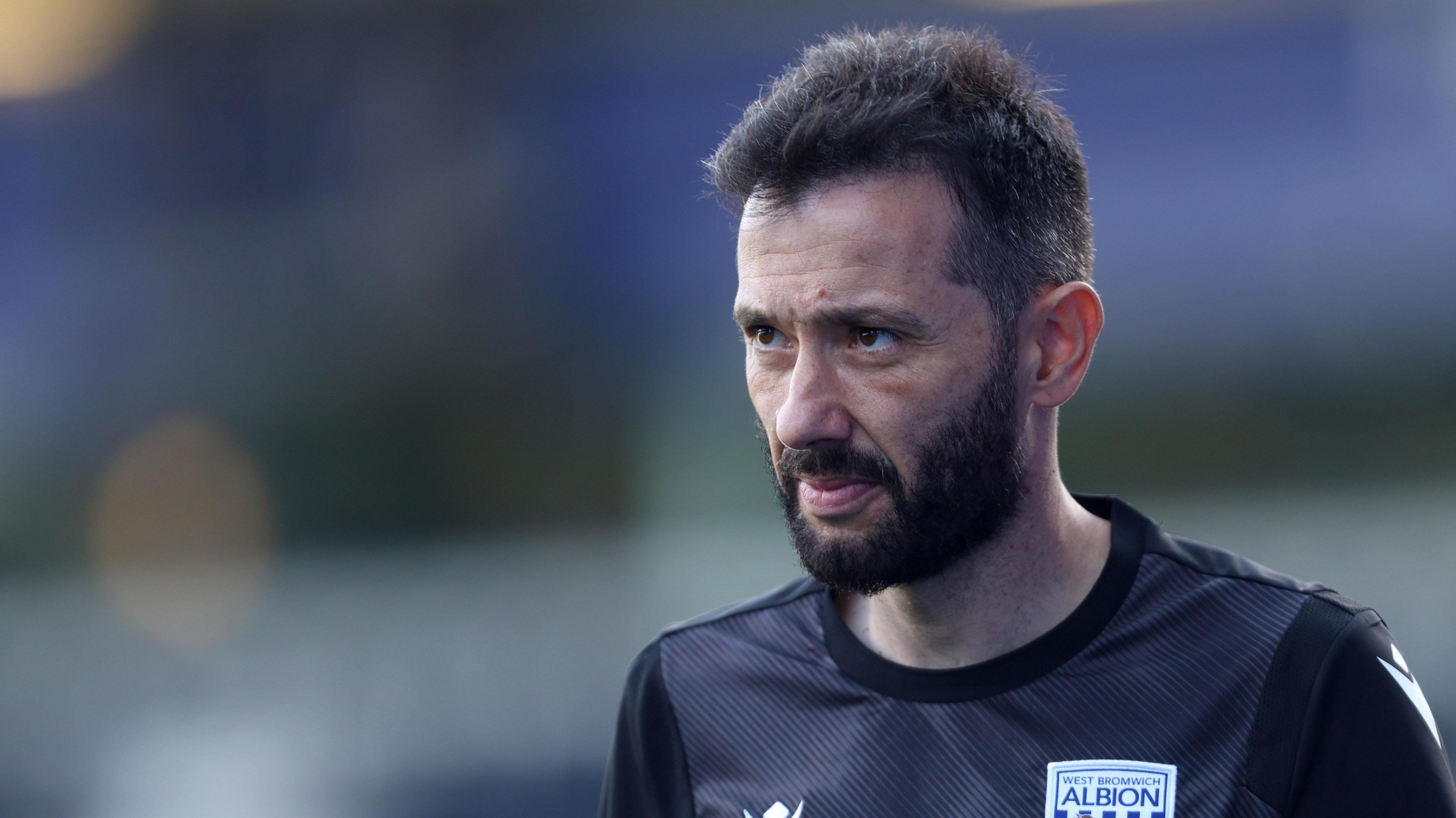 Carlos Corberan on the touchline in Albion's 4-1 pre-season friendly defeat at Birmingham