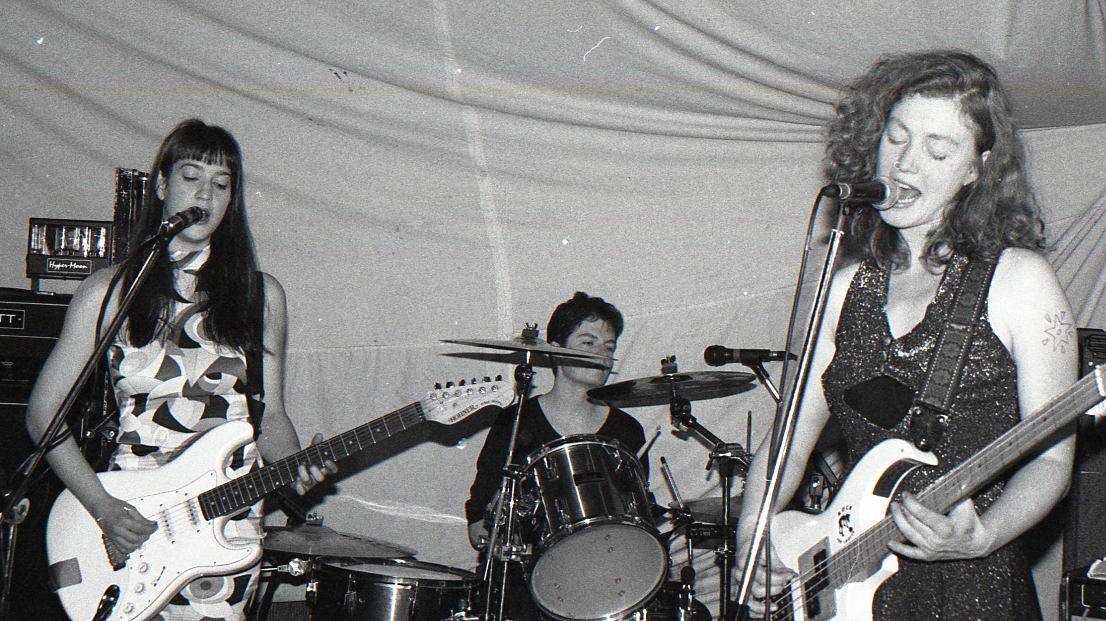 Edinburgh rock band Sally Skull playing onstage