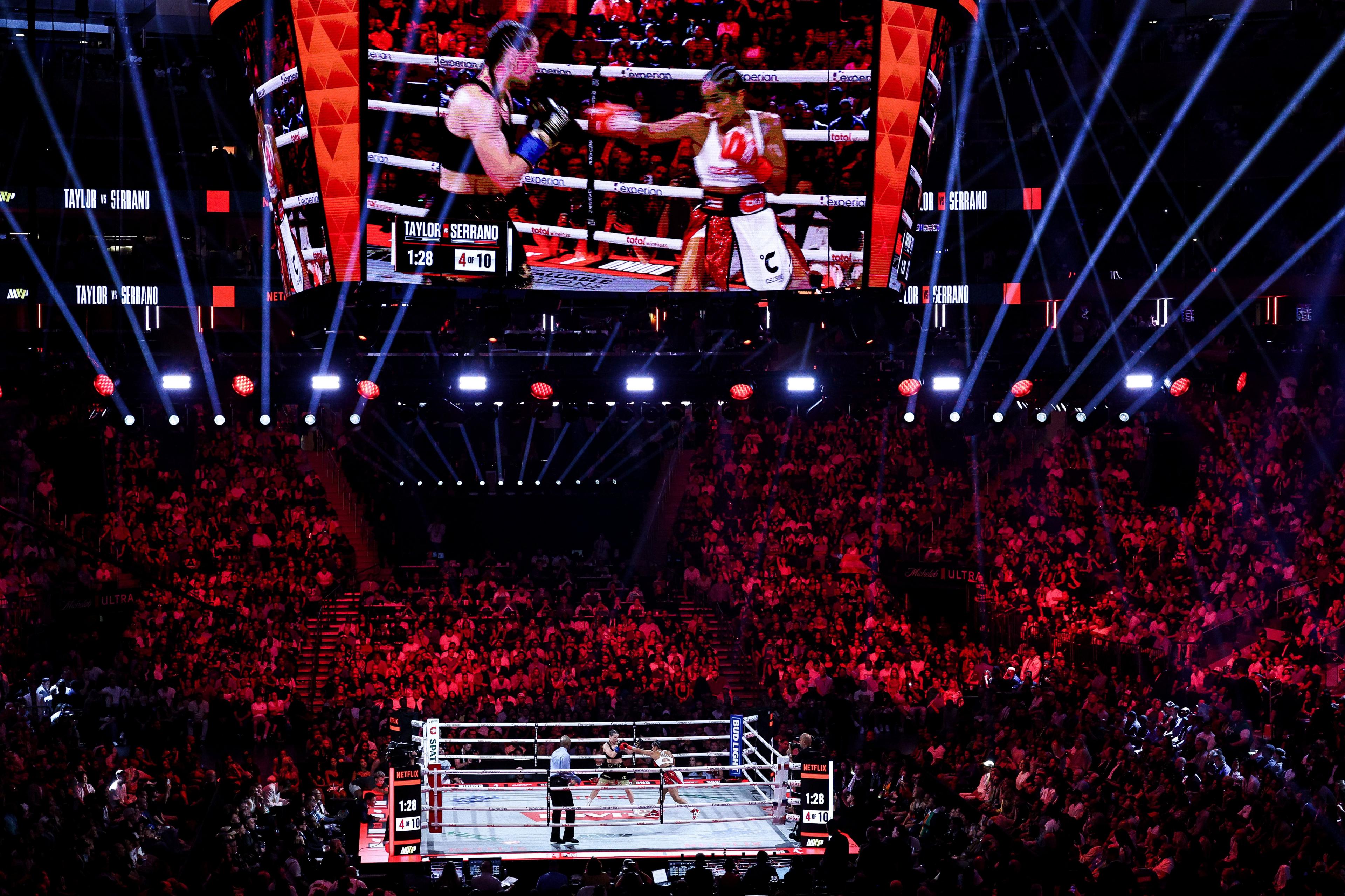 A view of Katie Taylor's fight