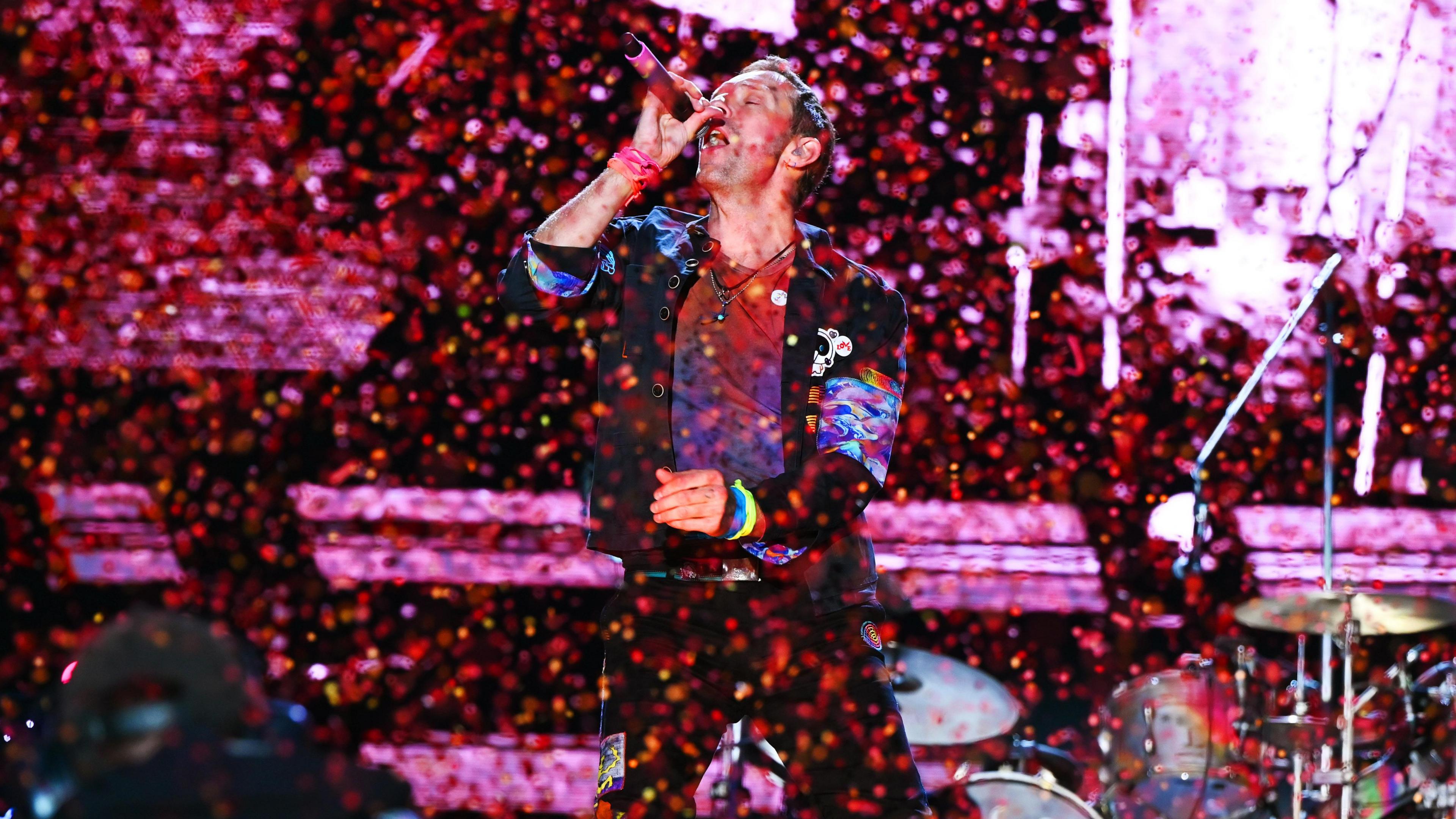 Coldplay performing live at Radio 1's Big Weekend on 26th May 2024 