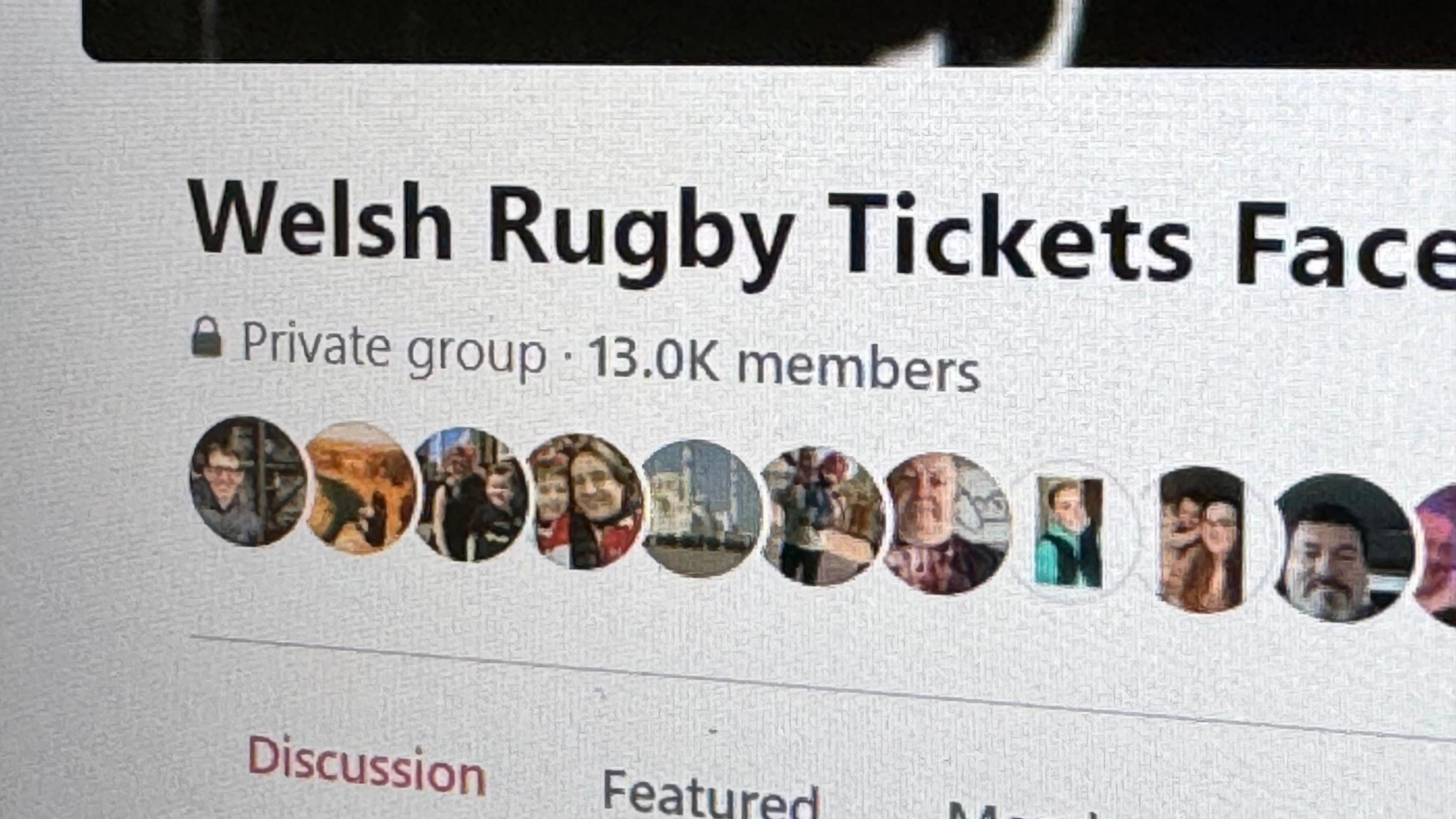 A Facebook group where clubs are selling discounted tickets