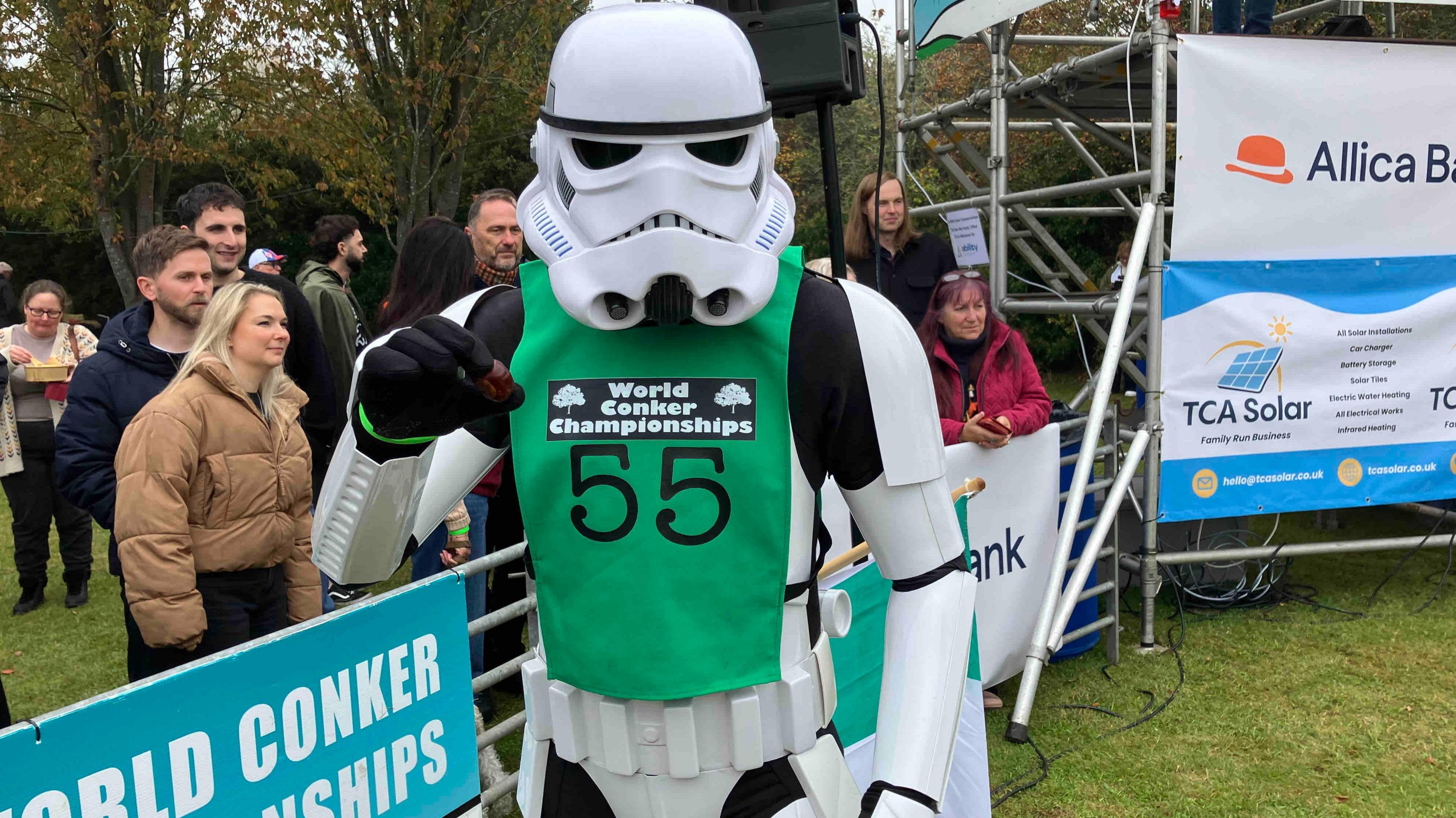 Competitor dressed as a stormtrooper.