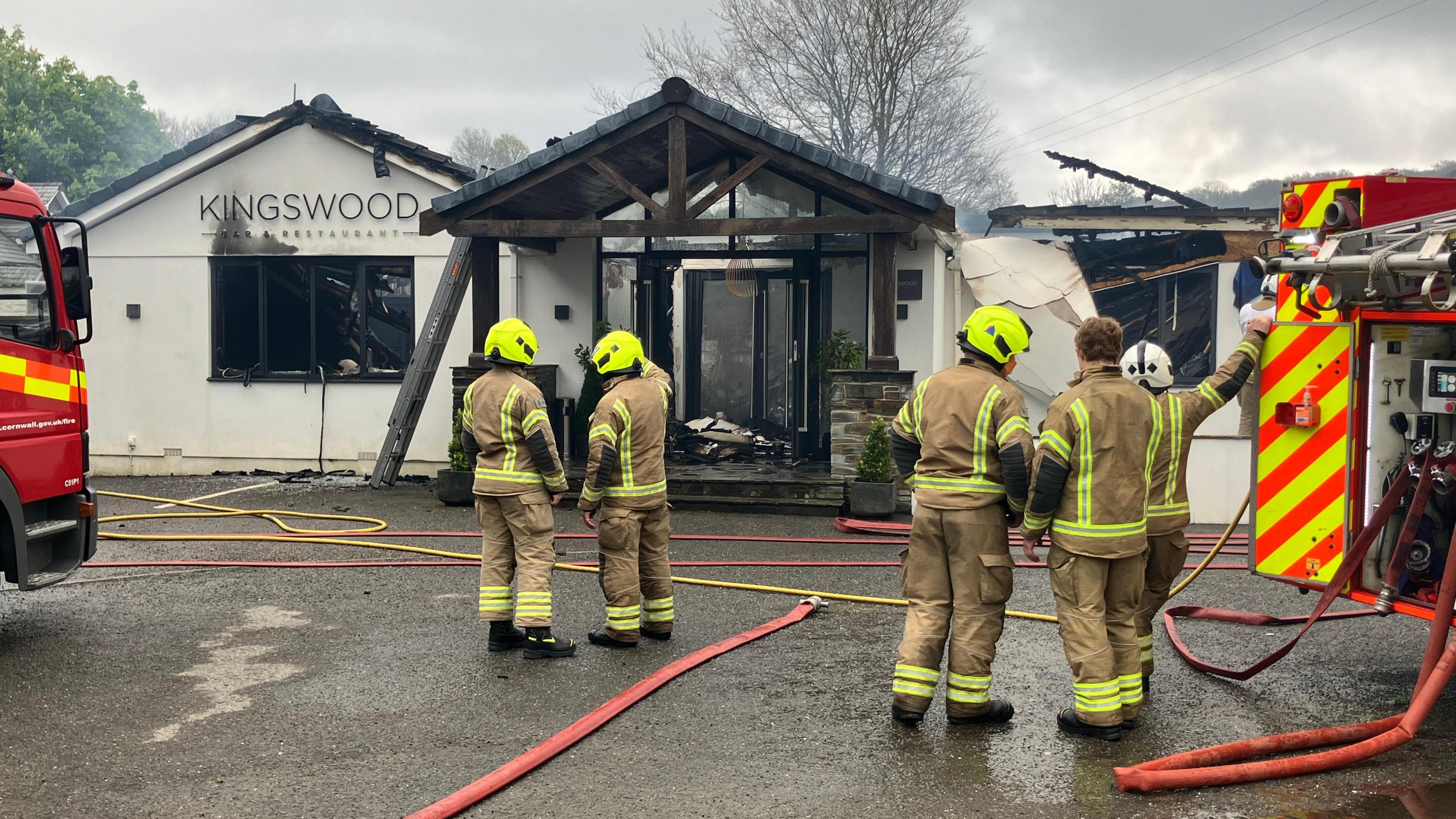 Firefighters at Kingswood Bar and Restaurant