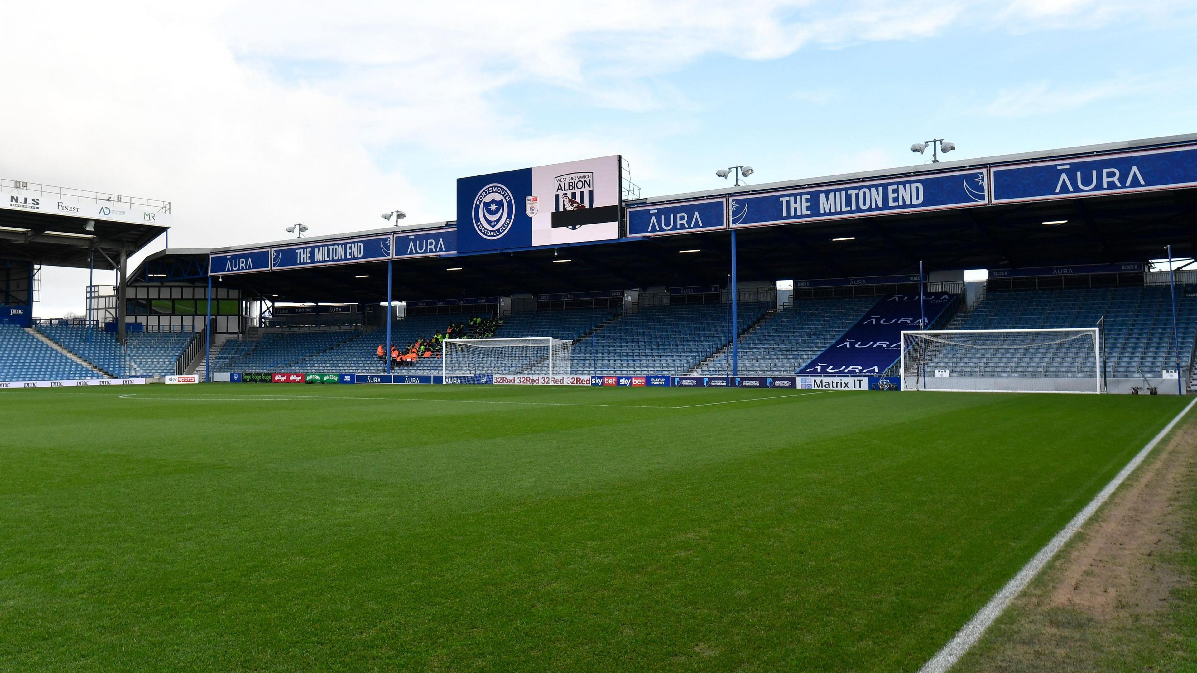 A picture of an empty Fratton Park