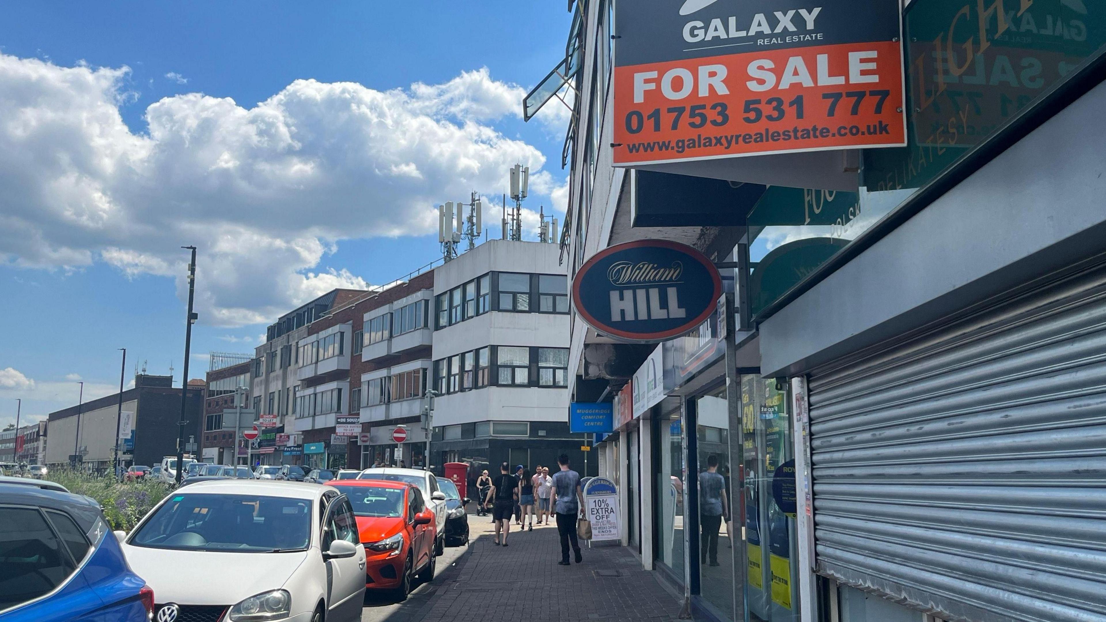 A picture of Church Road in Ashford, Surrey.