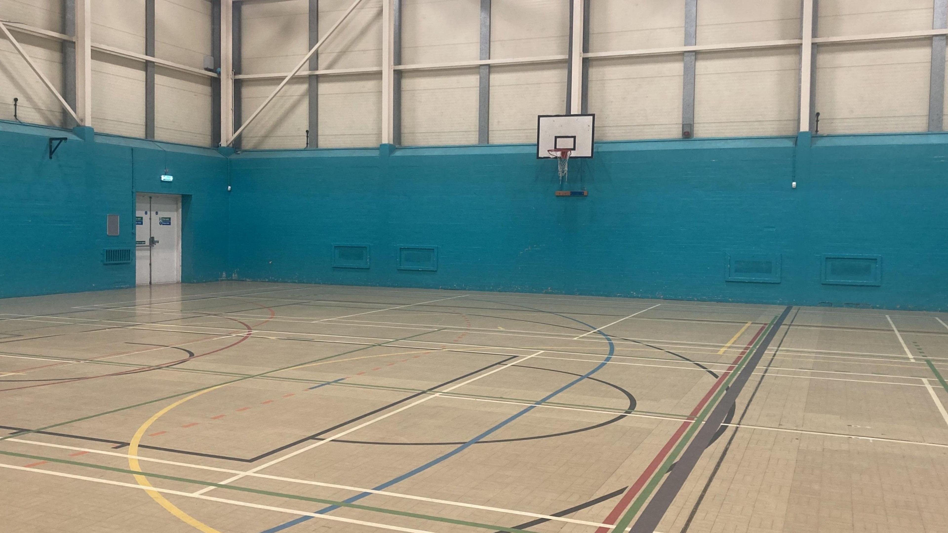 A volley ball court at Southglade Leisure Centre, Nottingham 