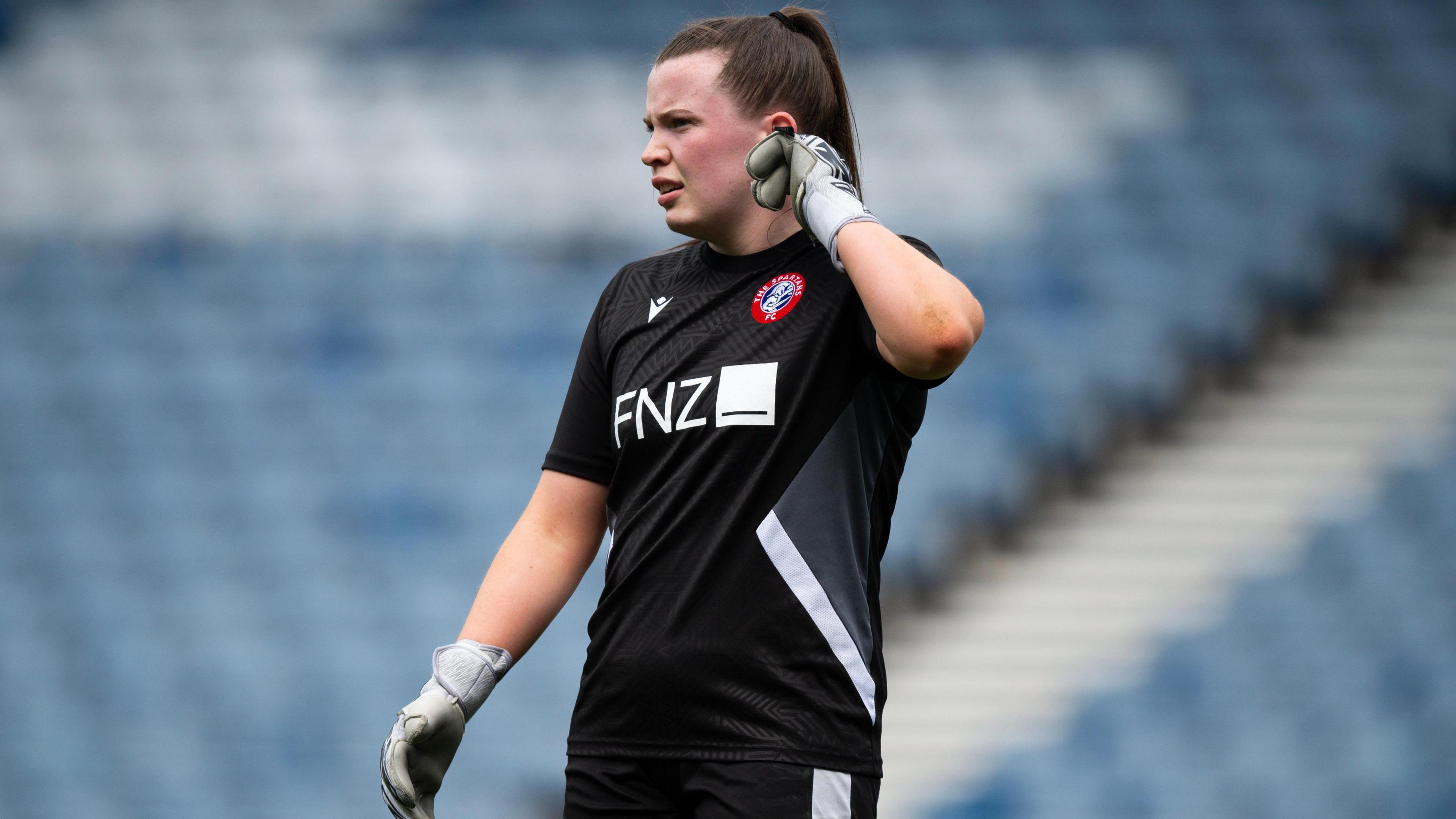 Alicia Yates made some important saves for Spartans