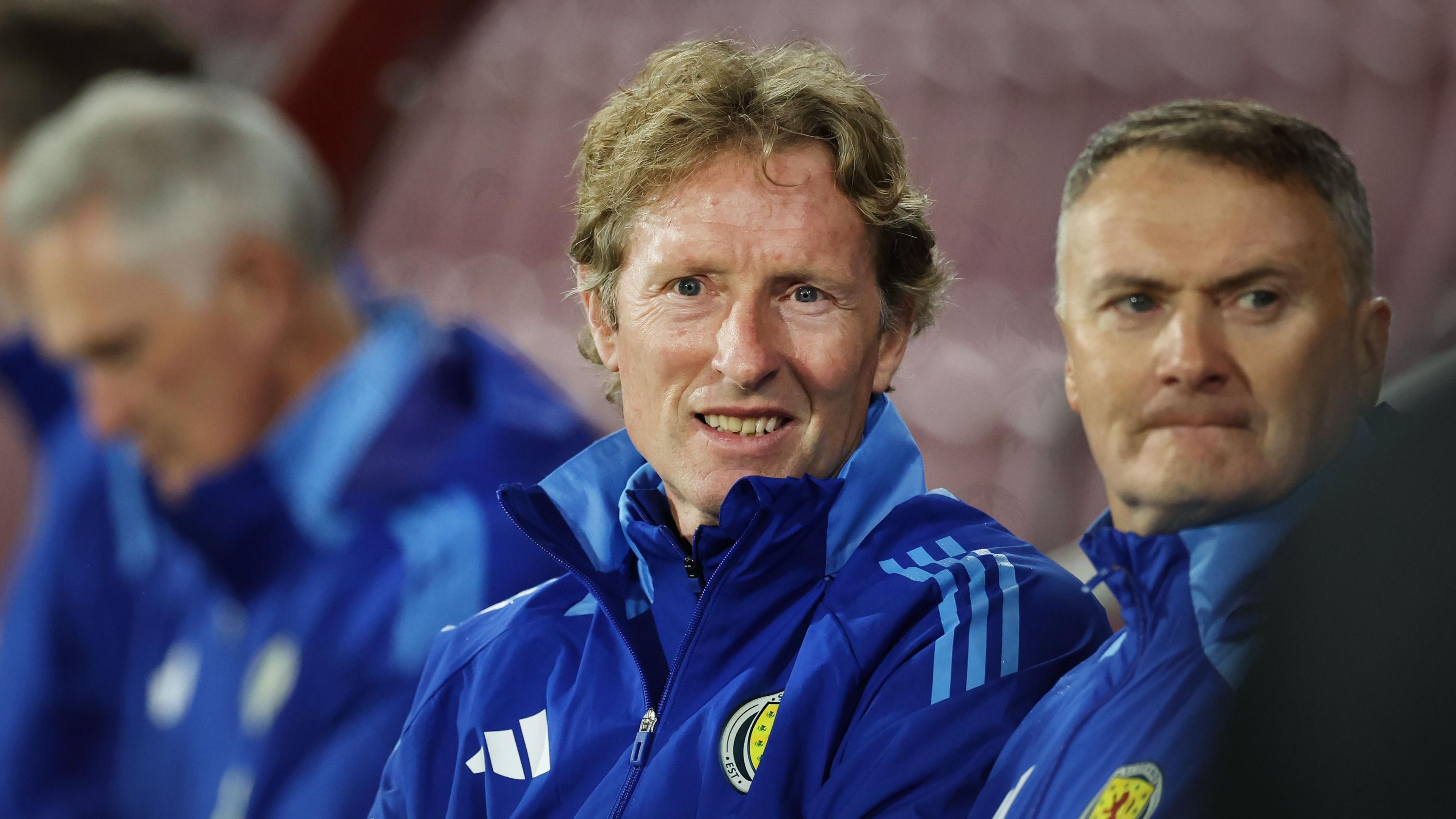 Scott Gemmill in charge of a Scotland Under-21 match