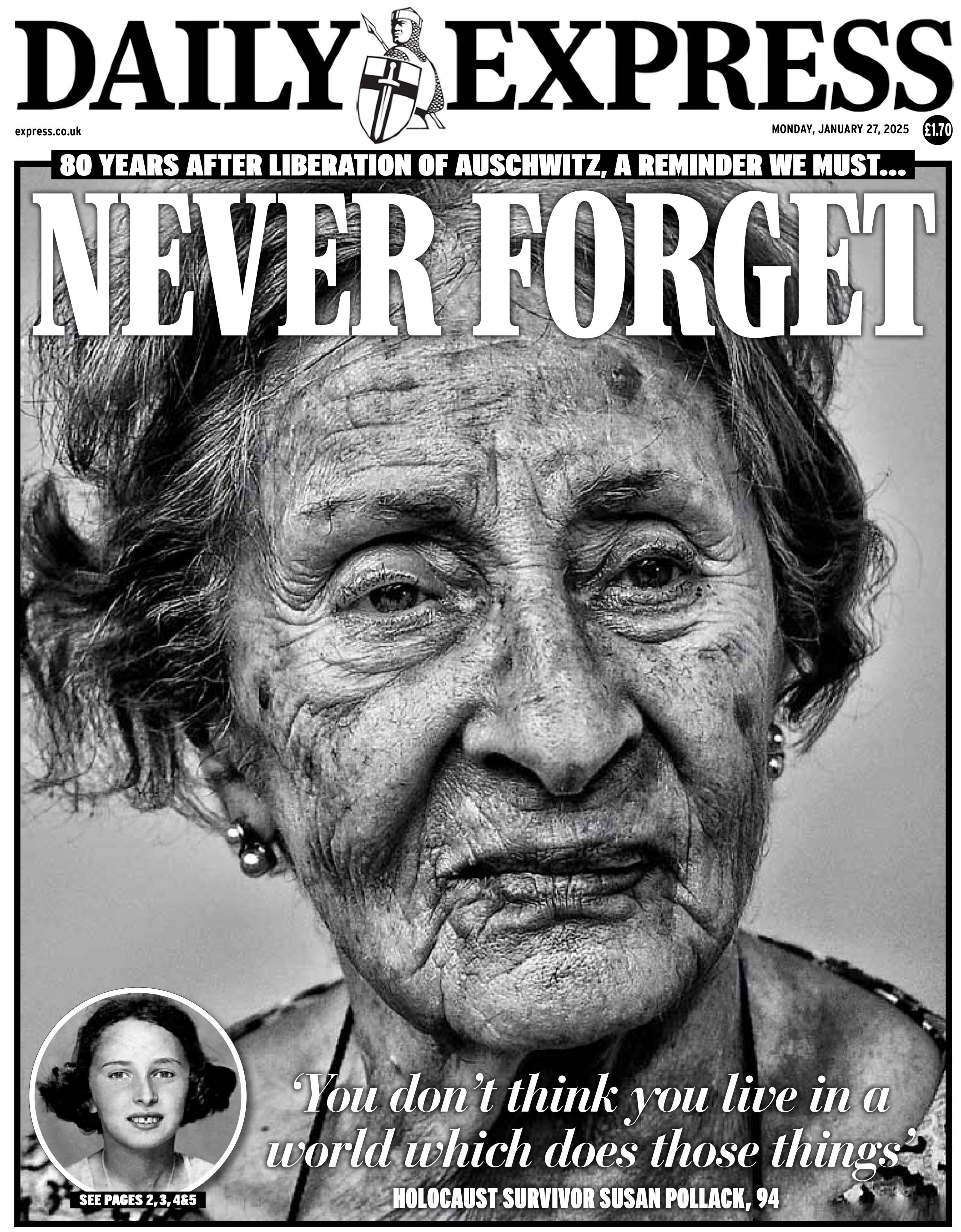 Daily Express reads Never Forget