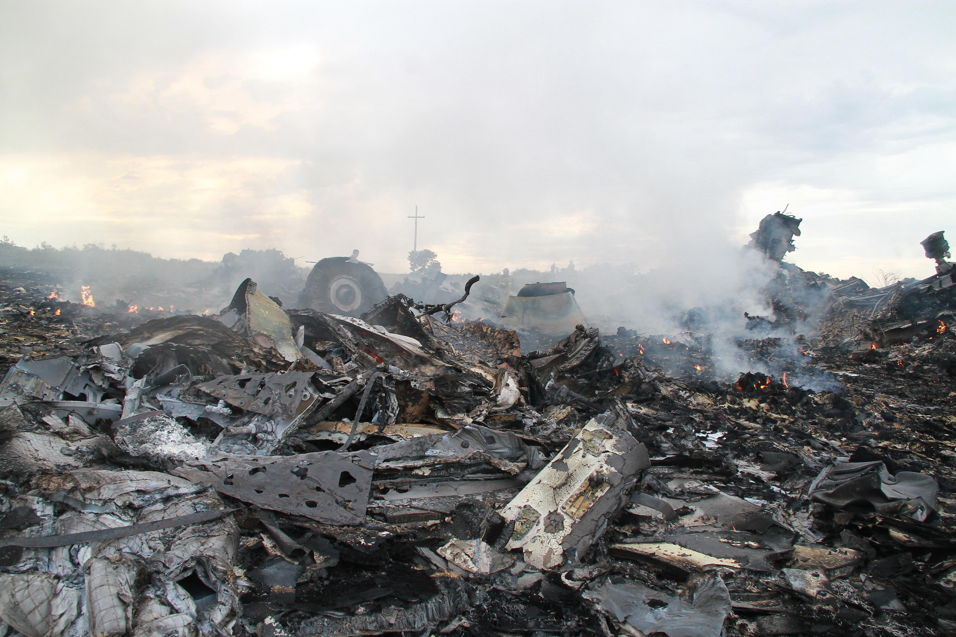 Wreckage from MH17