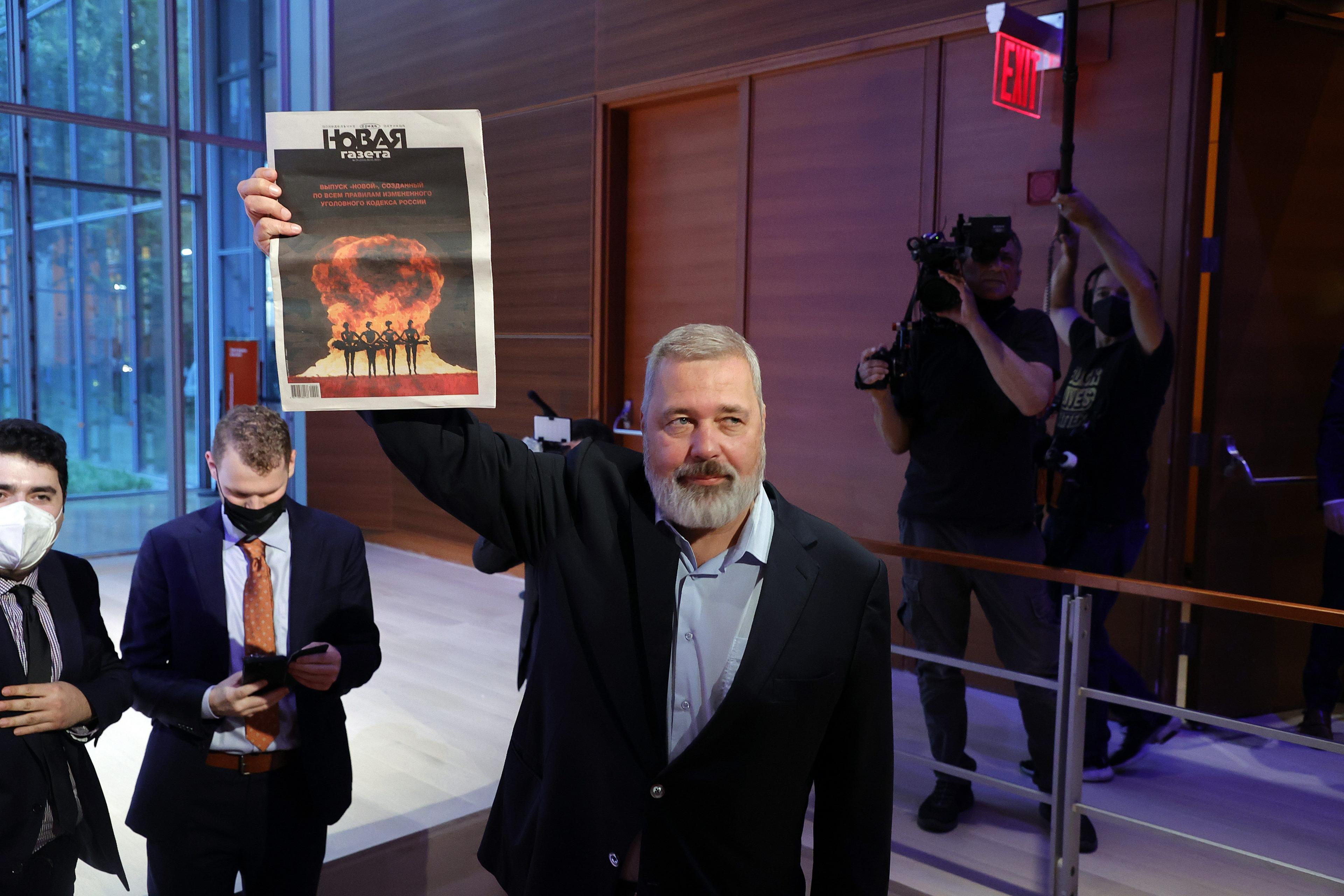 2021 Nobel Peace Prize winner, Dmitry Muratov, editor-in-chief of the influential Russian newspaper Novaya Gazeta, New York, USA - 20 Jun 2022