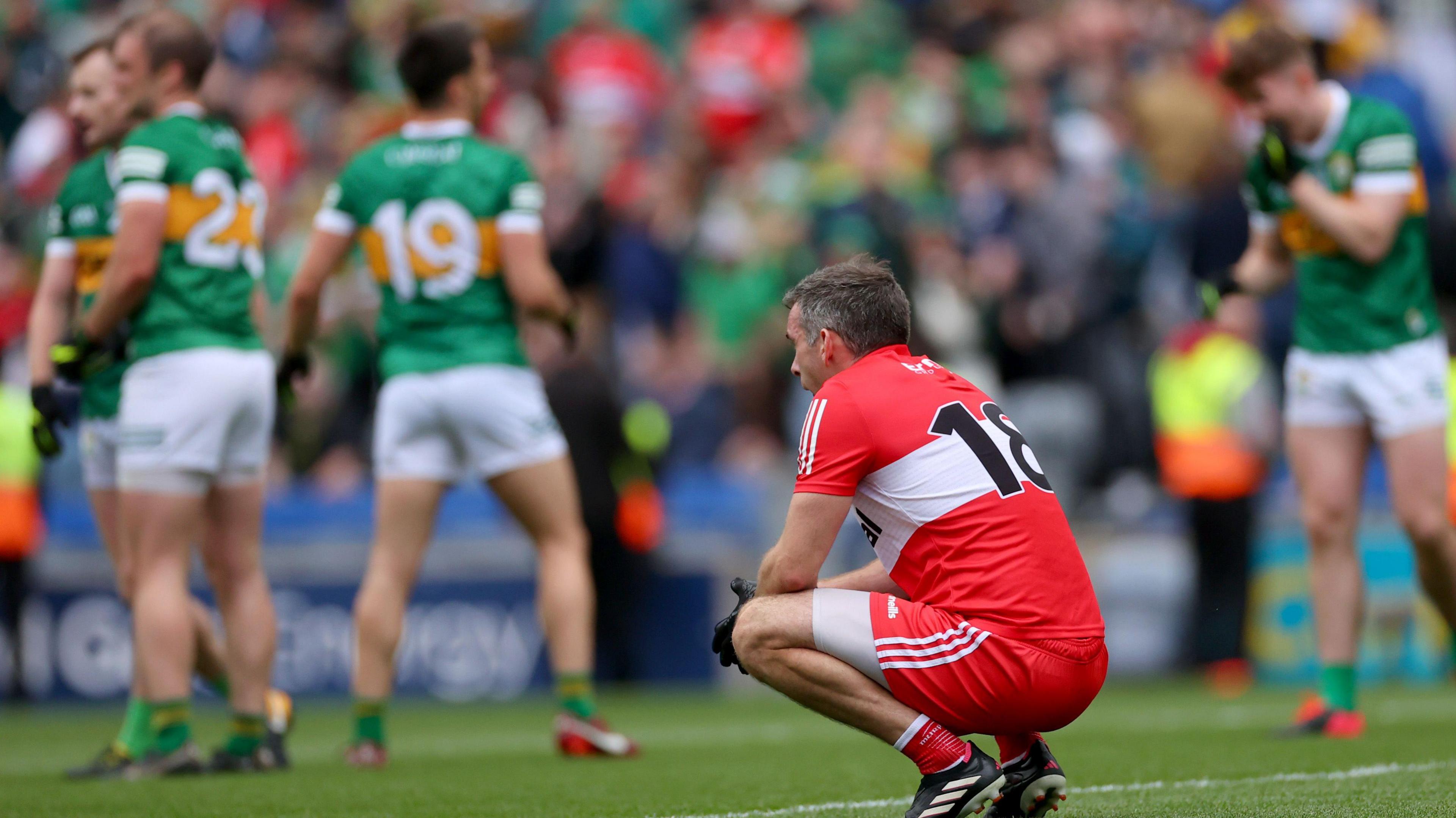 Benny Heron dejected after last year's All-Ireland semi-final defeat by Kerryefeat