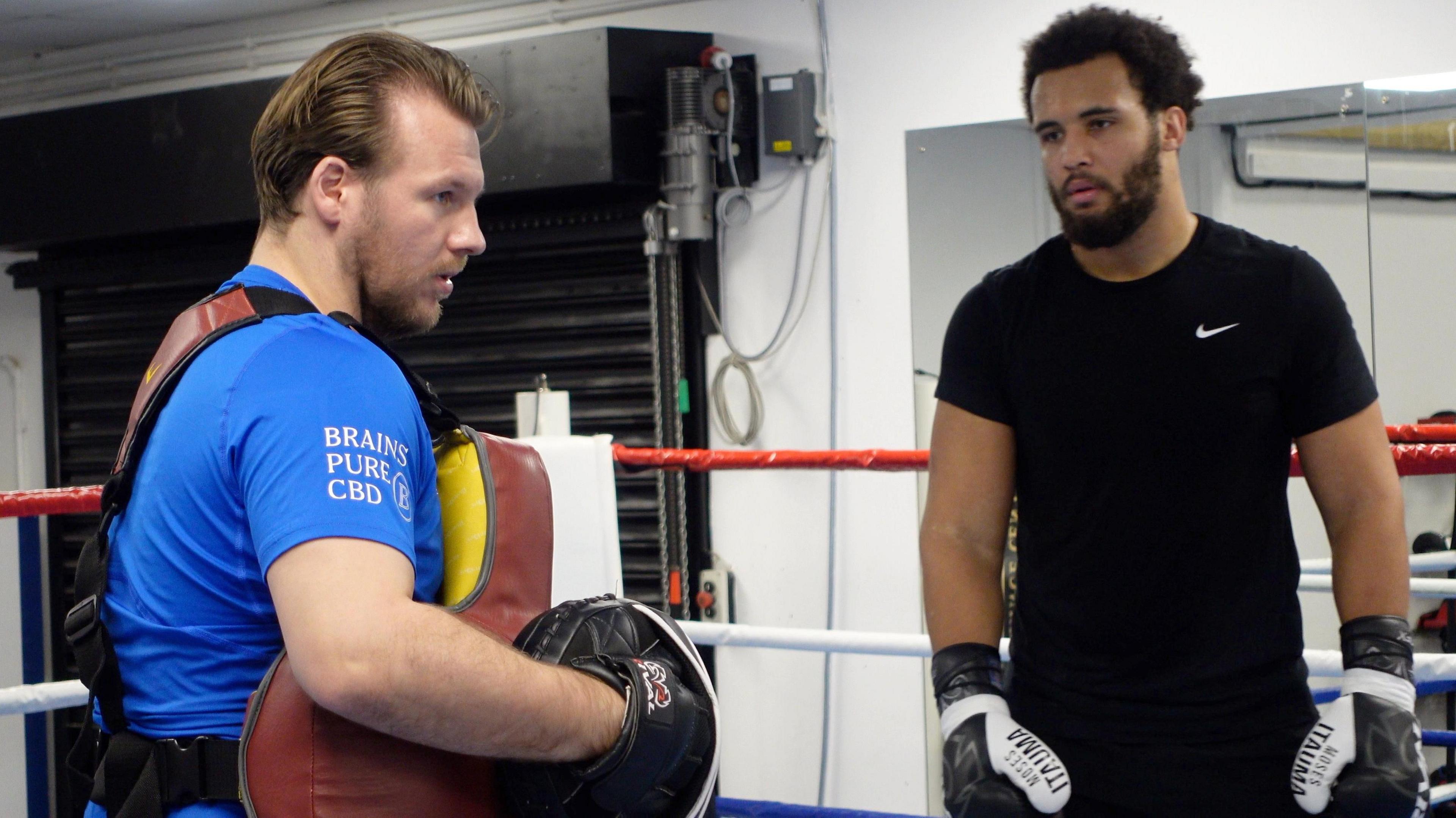 Moses Itauma being trained by Ben Davison