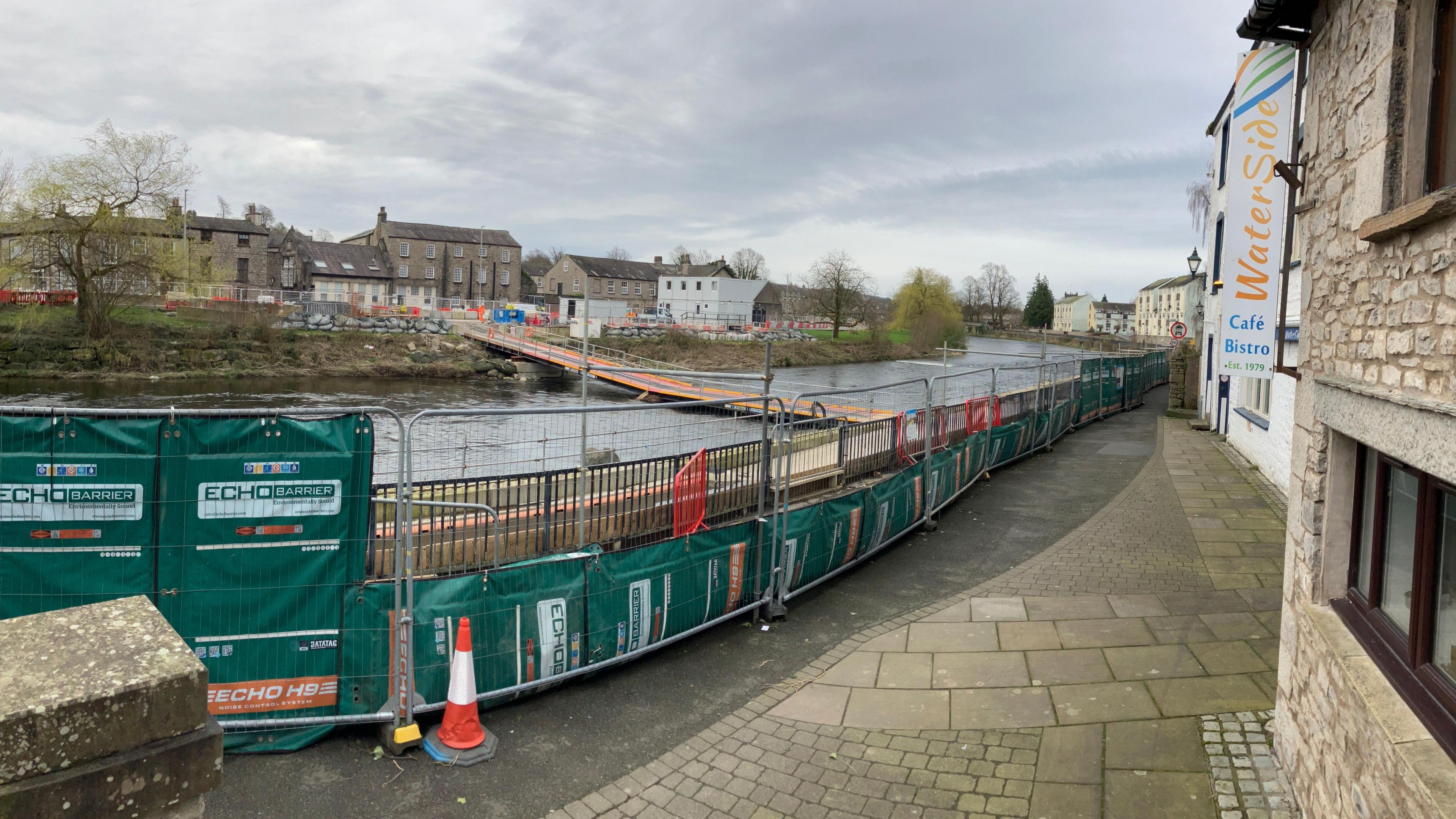 Construction work along the River Kent