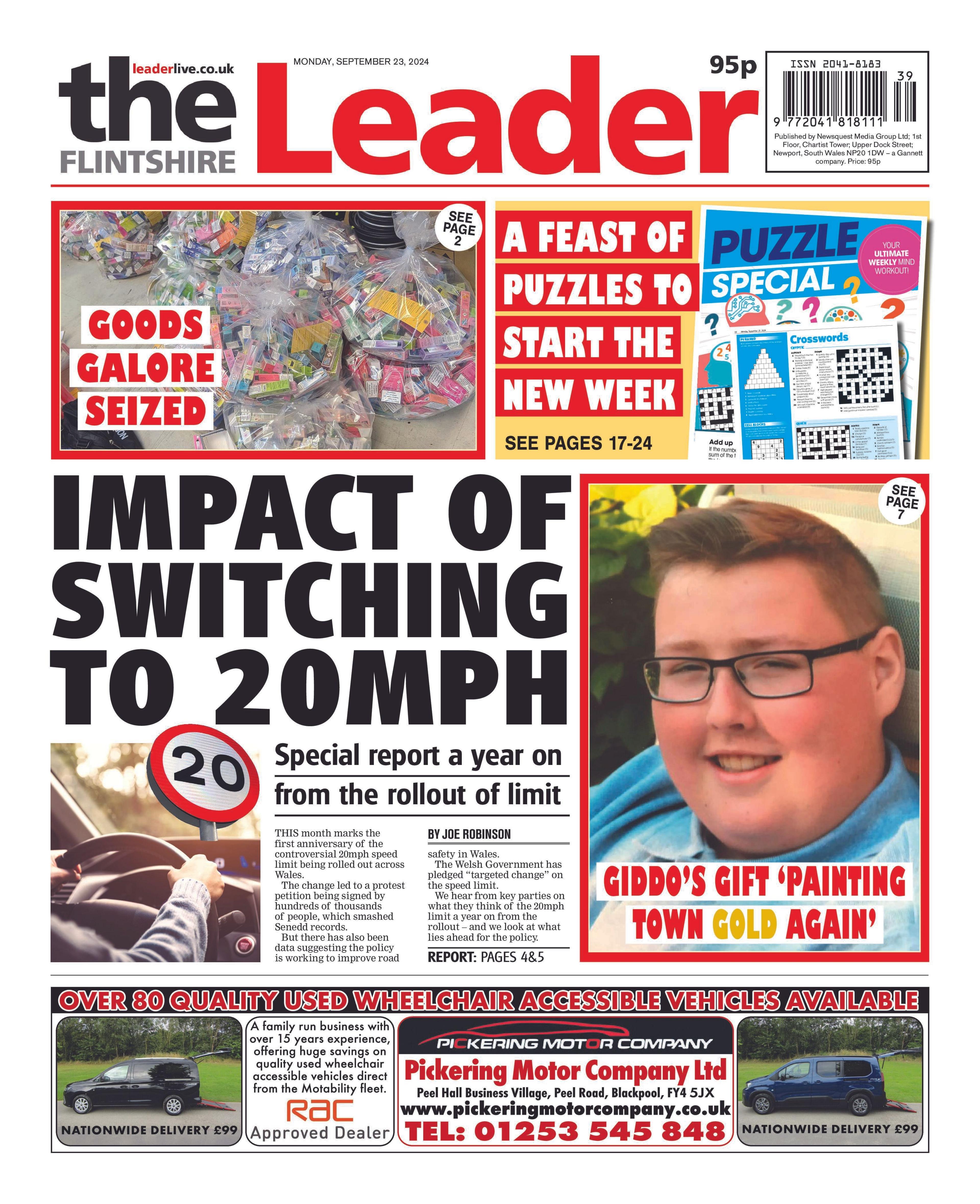 Flintshire Leader front page 