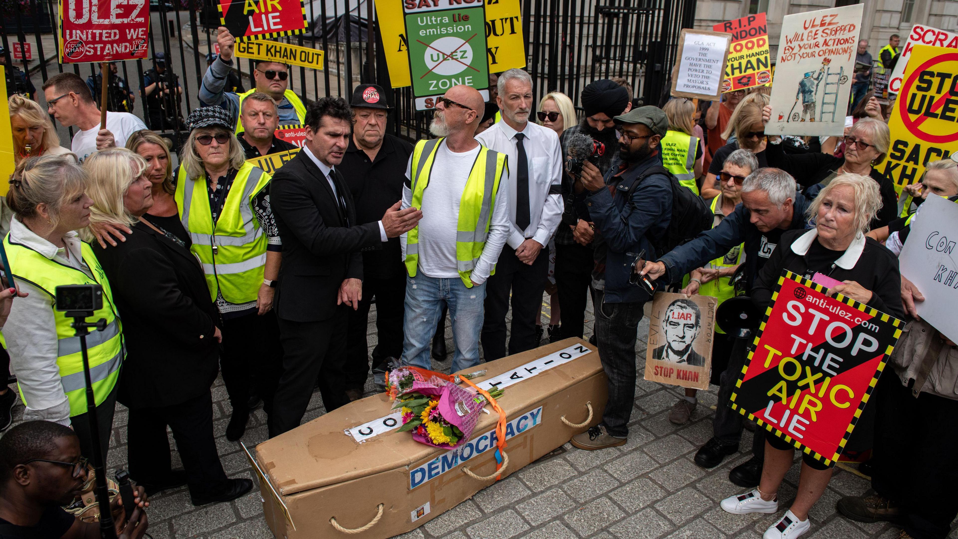 Ulez protest in London on 29 August 2023