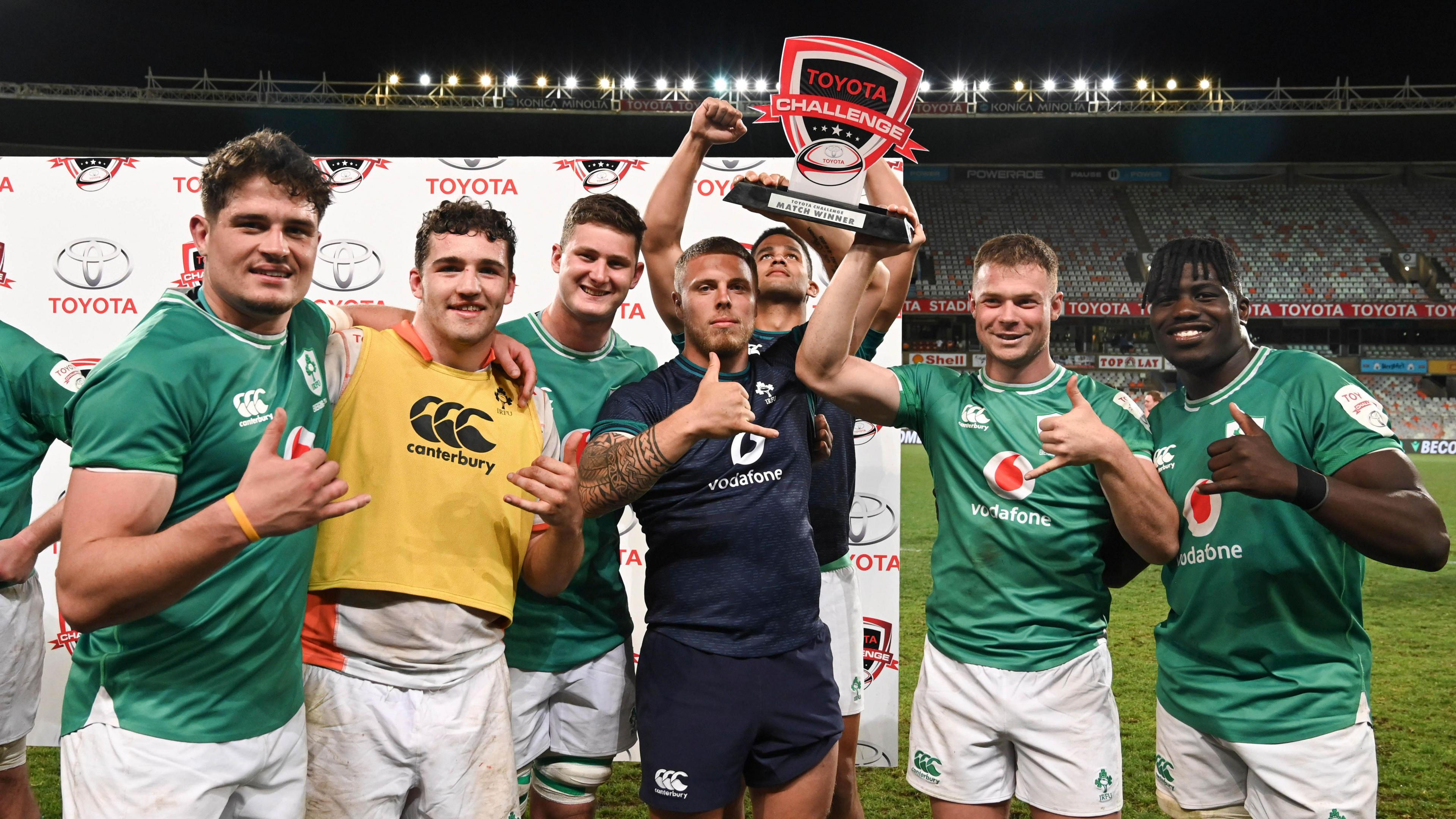 Zac Ward and the Emerging Ireland squad 