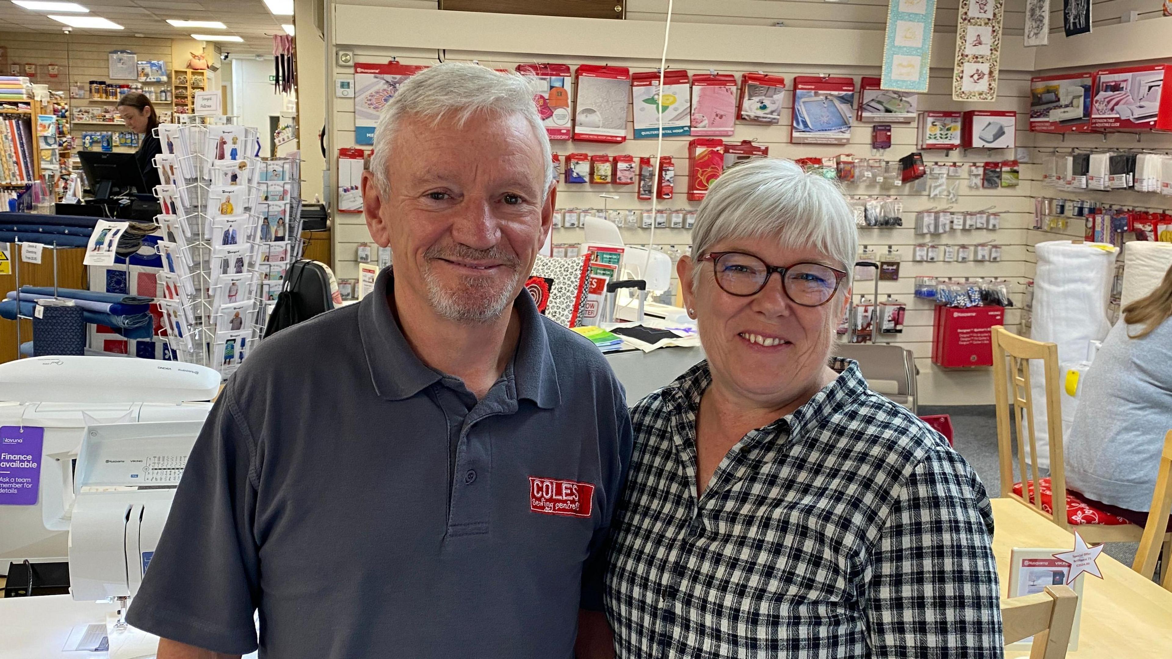 Neil Coles and Rose Coles inside Coles in Nottingham