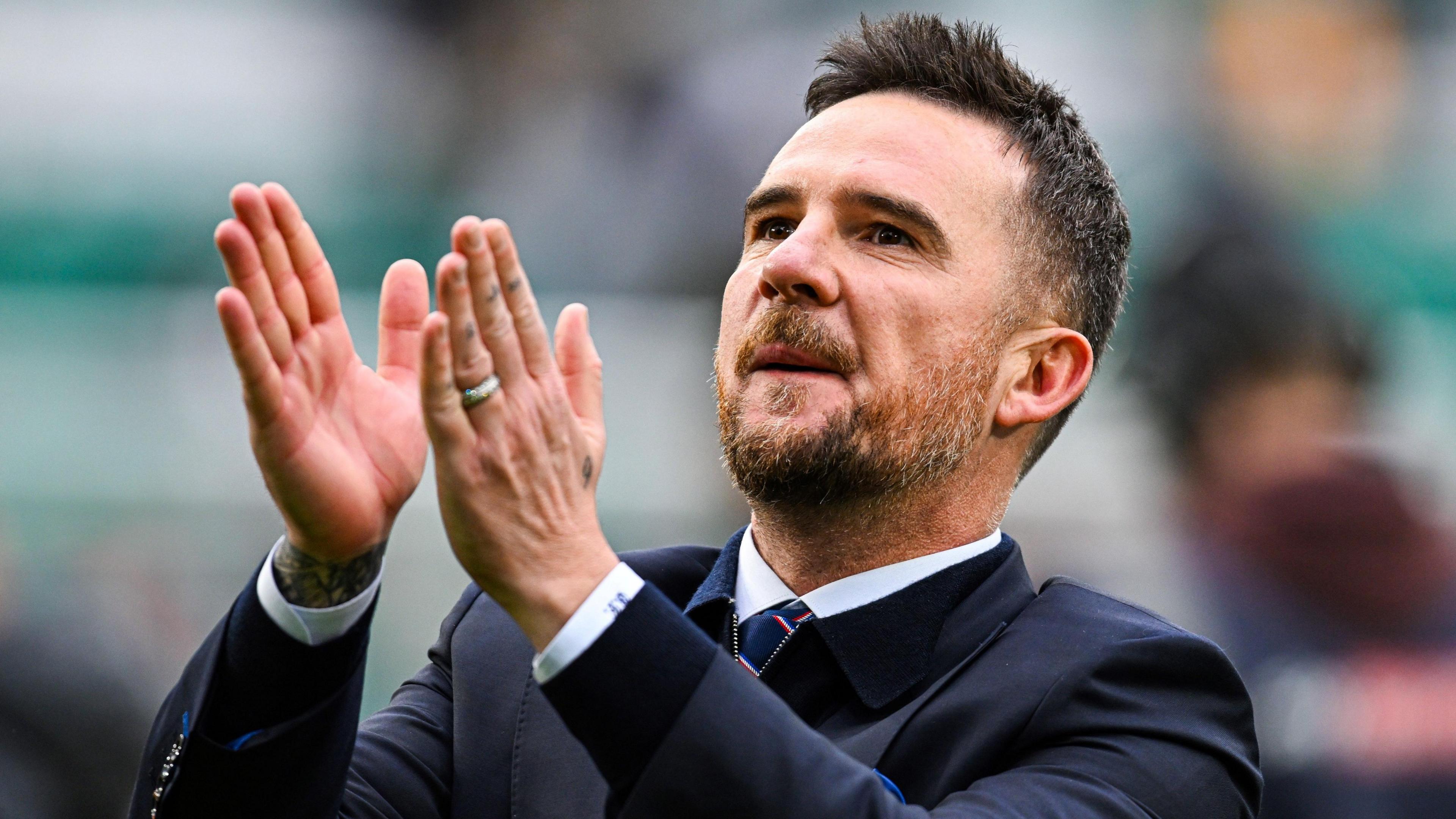 Barry Ferguson applauds Rangers fans