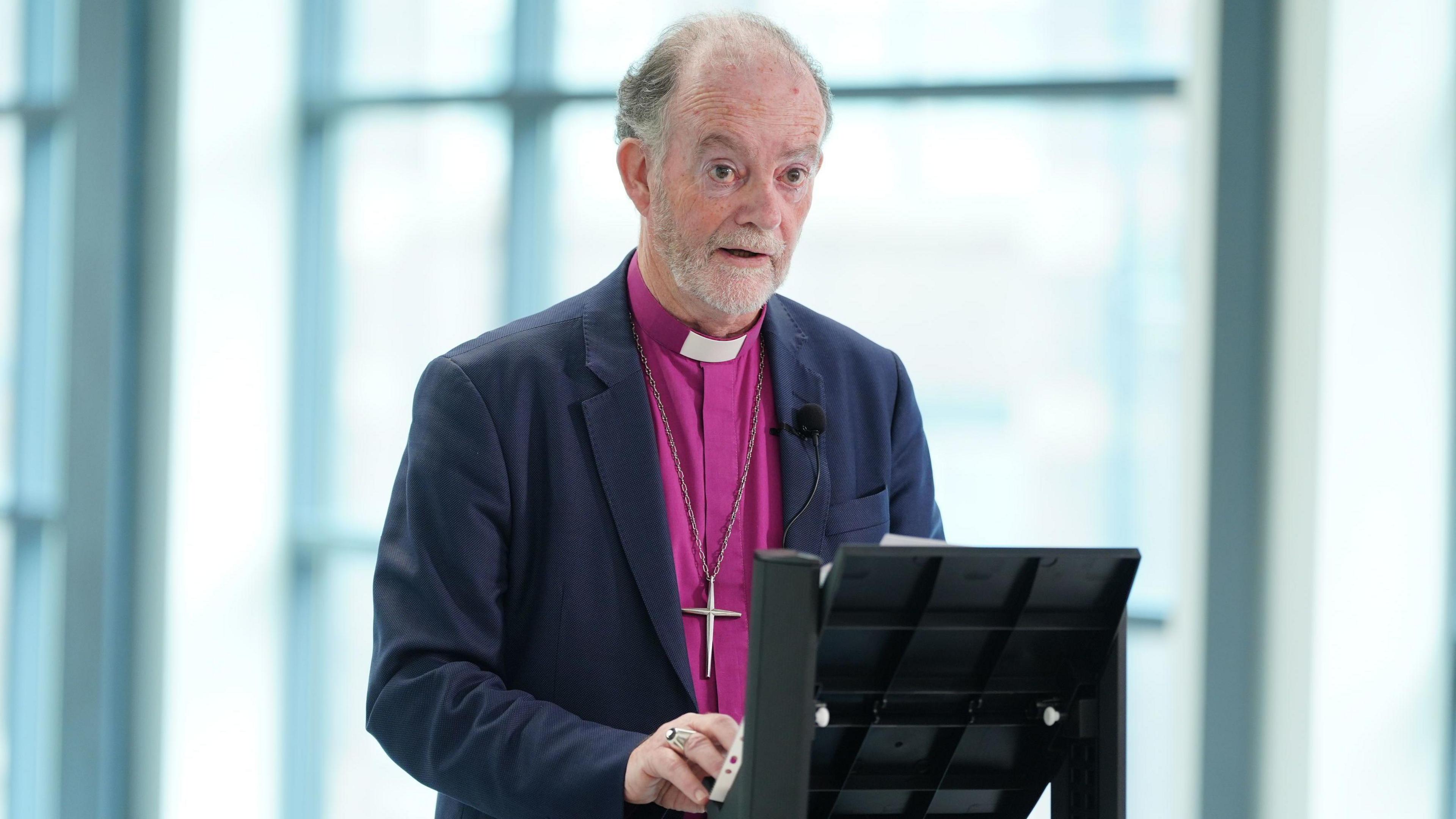 Former Bishop of Liverpool James Jones speaking at The Capital Building in Liverpool