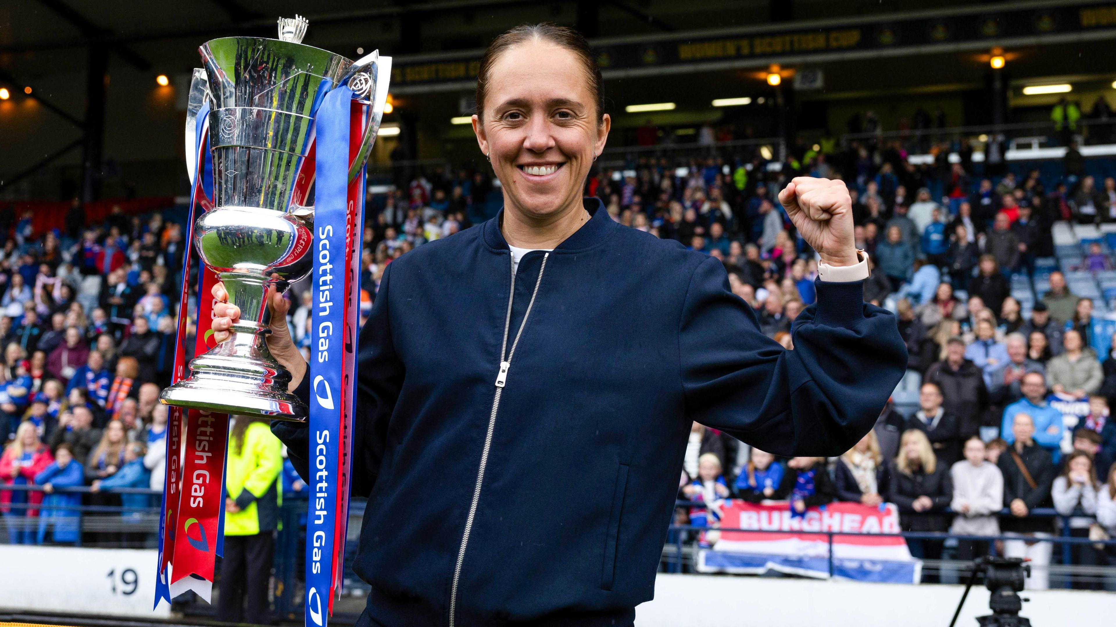 Jo Potter with Scottish Cup