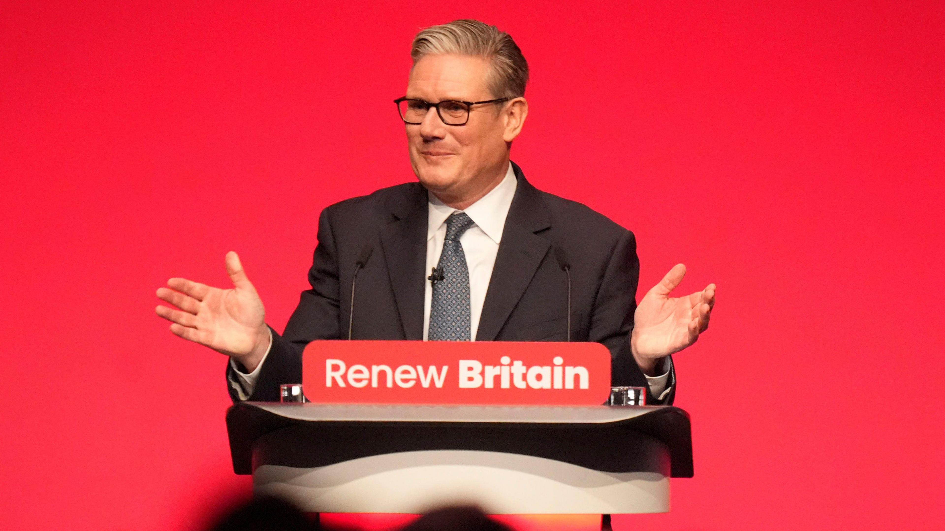Prime Minister Sir Keir Starmer delivering his keynote speech during the Labour Party Conference at the ACC Liverpool. Picture date: Tuesday September 30, 2025.