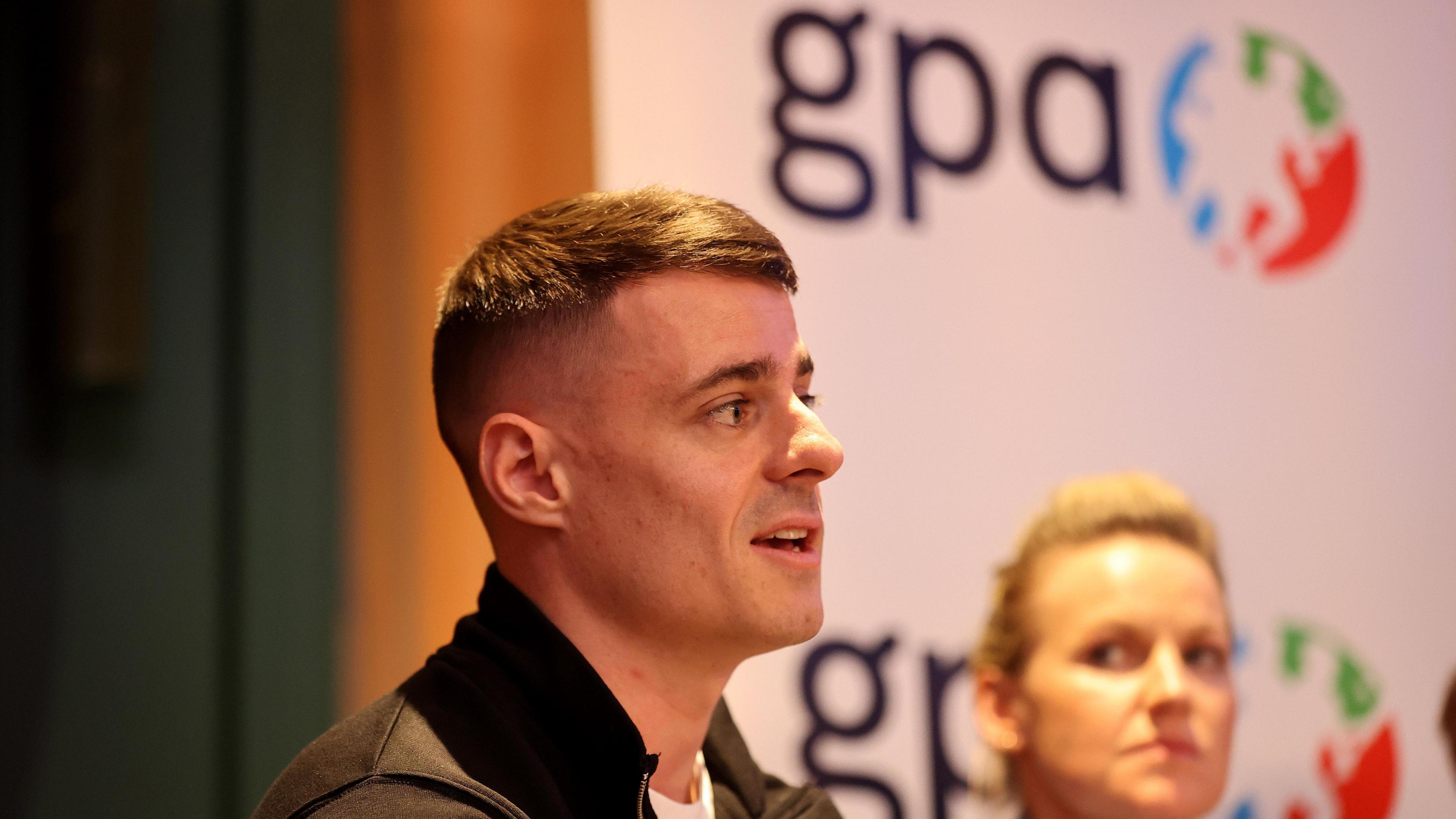 Brian Howard speaking at the launch of the GPA's Student First Report in April