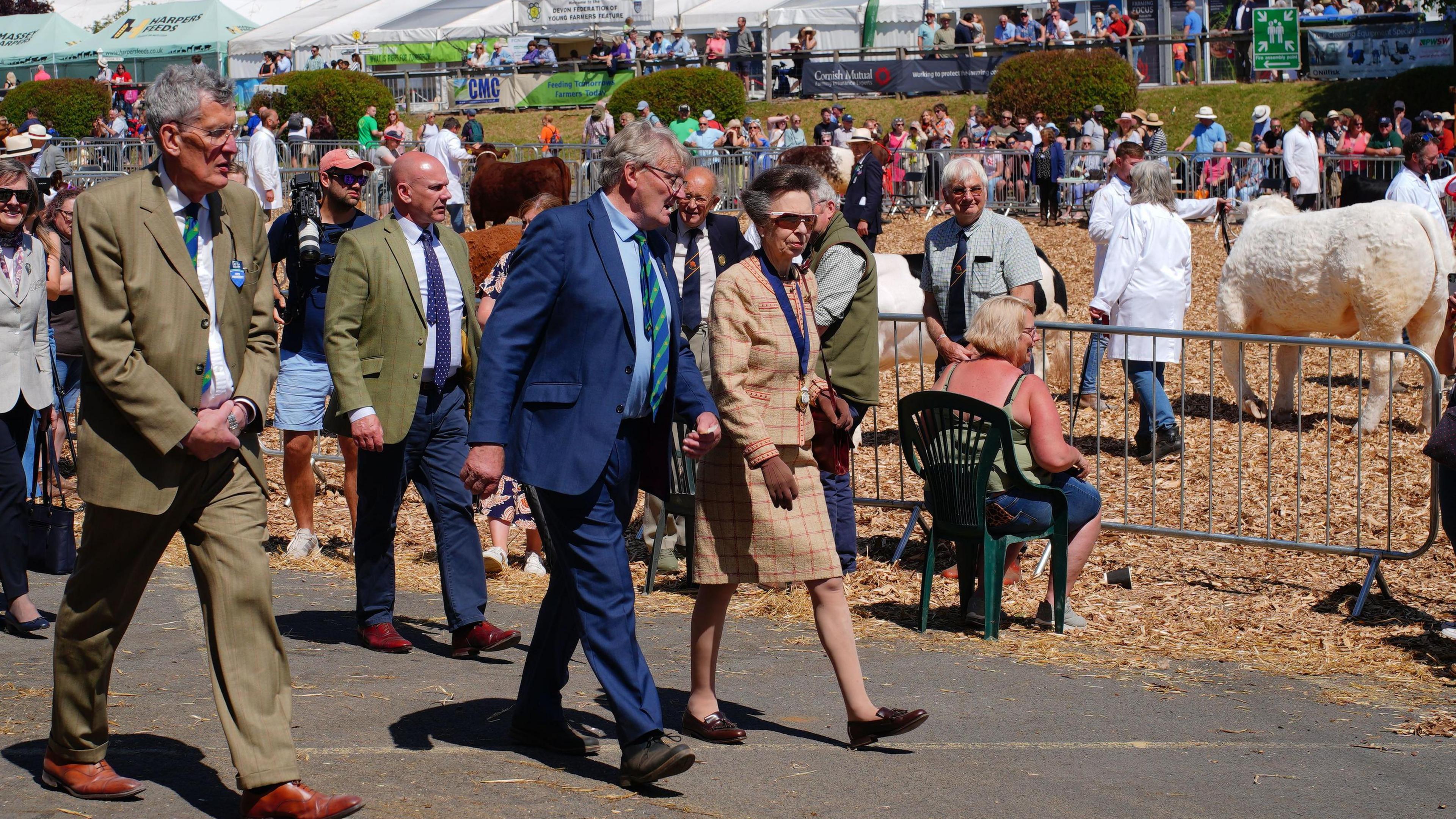 The Princess Royal during a visit to the Devon County Show at the Westpoint showground in Clyst St Mary, near Exeter.