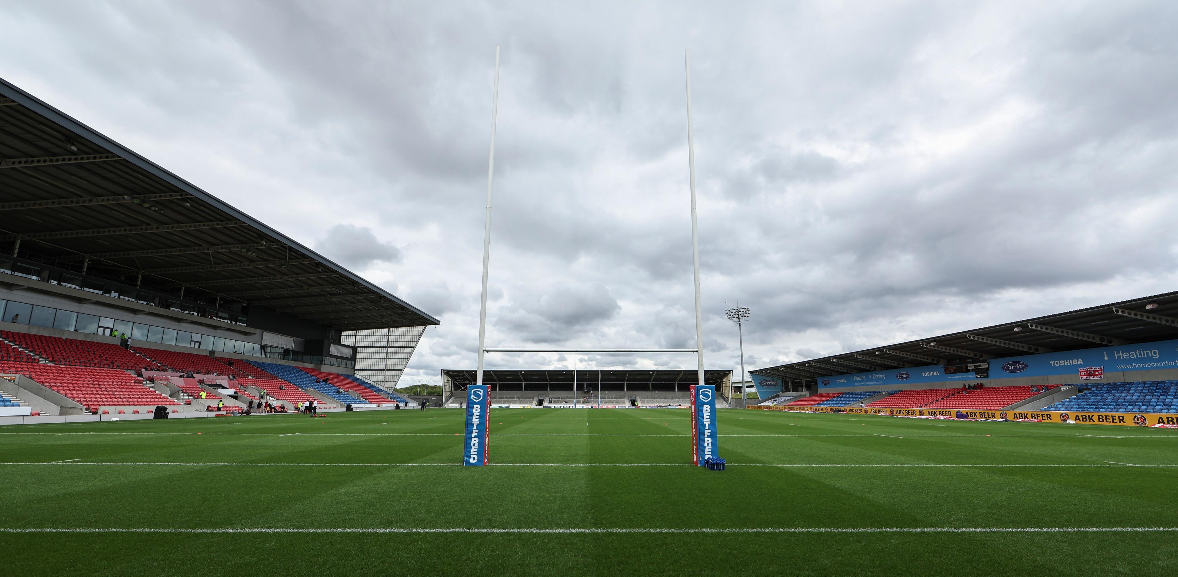 A picture of the pitch at the Salford Community Stadium