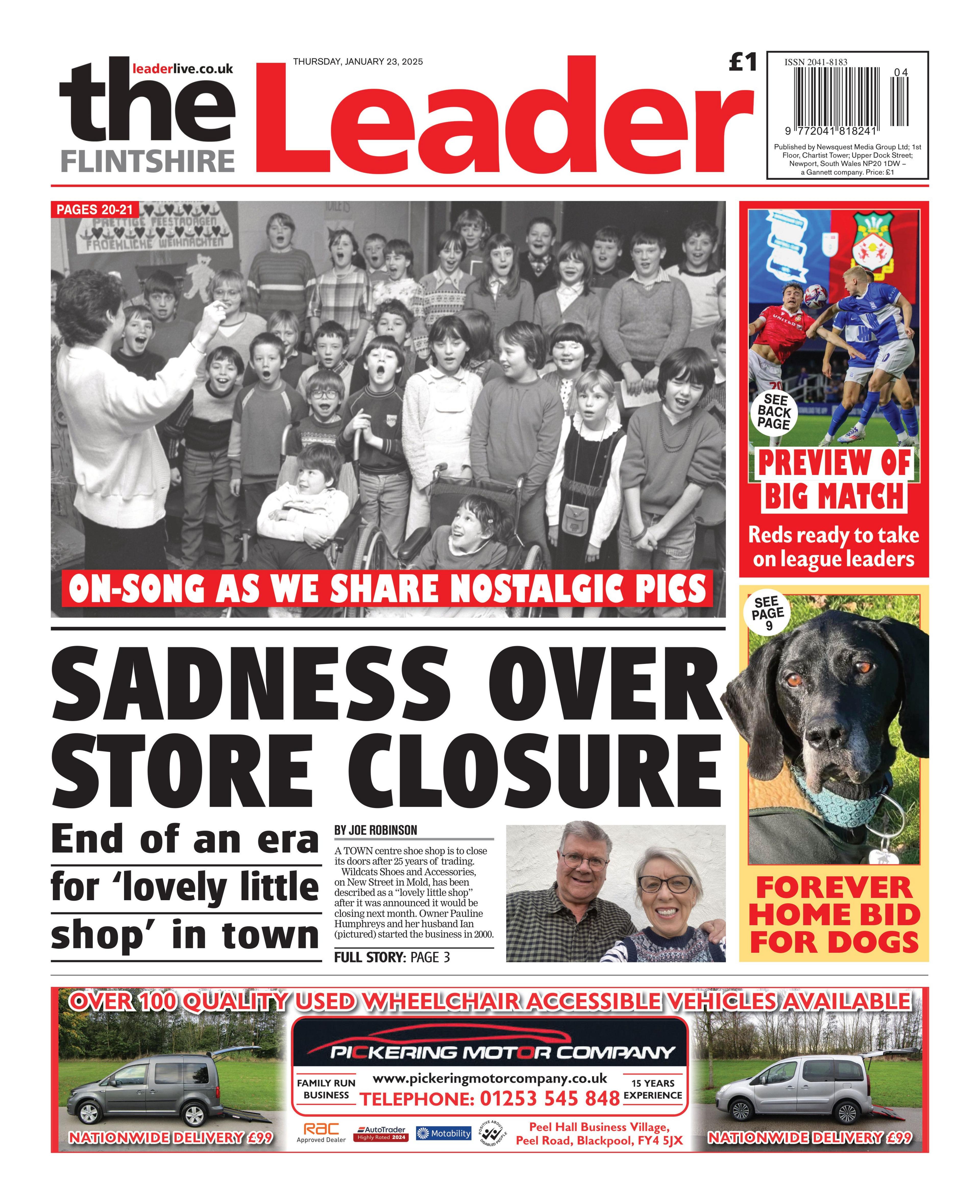 Front page of the Flintshire Leader