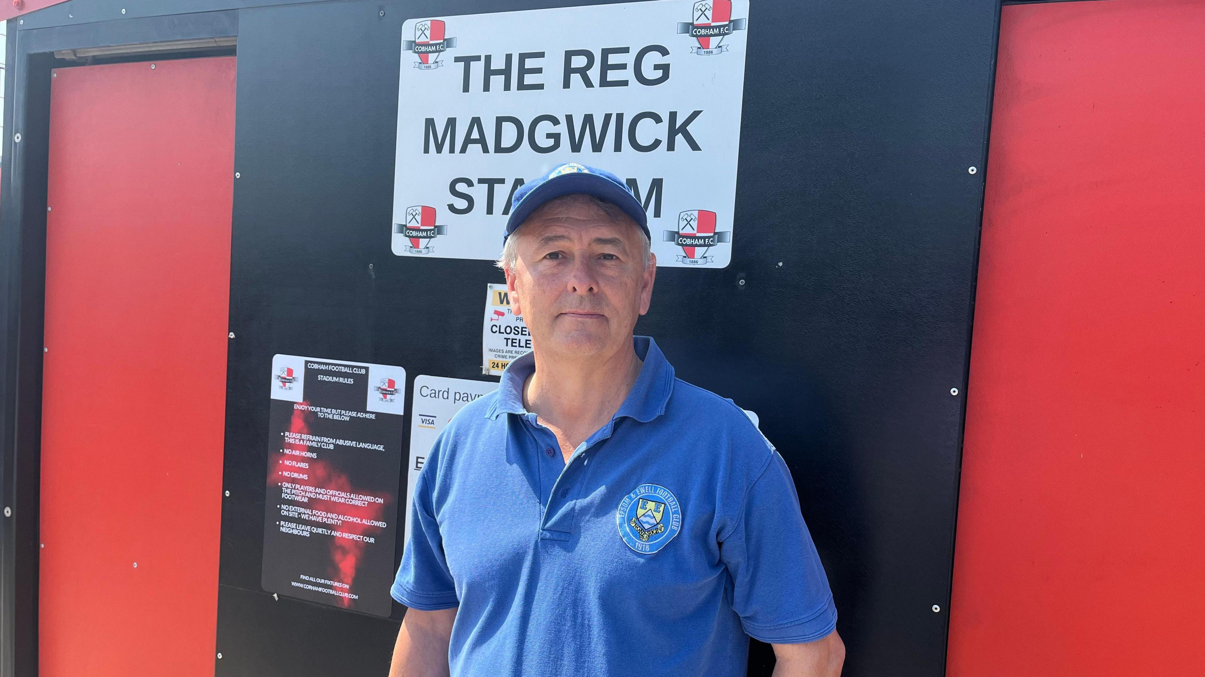 Richard Lambert standing in front of the Reg Wadgwick Stadium