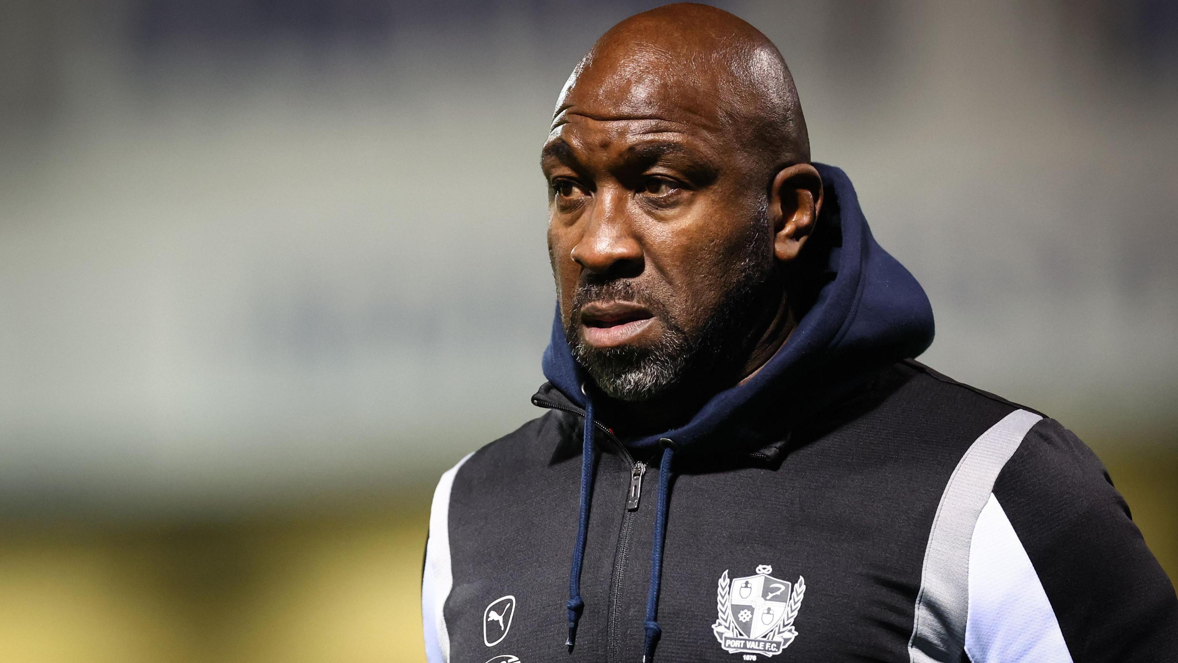 Darren Moore looks glum