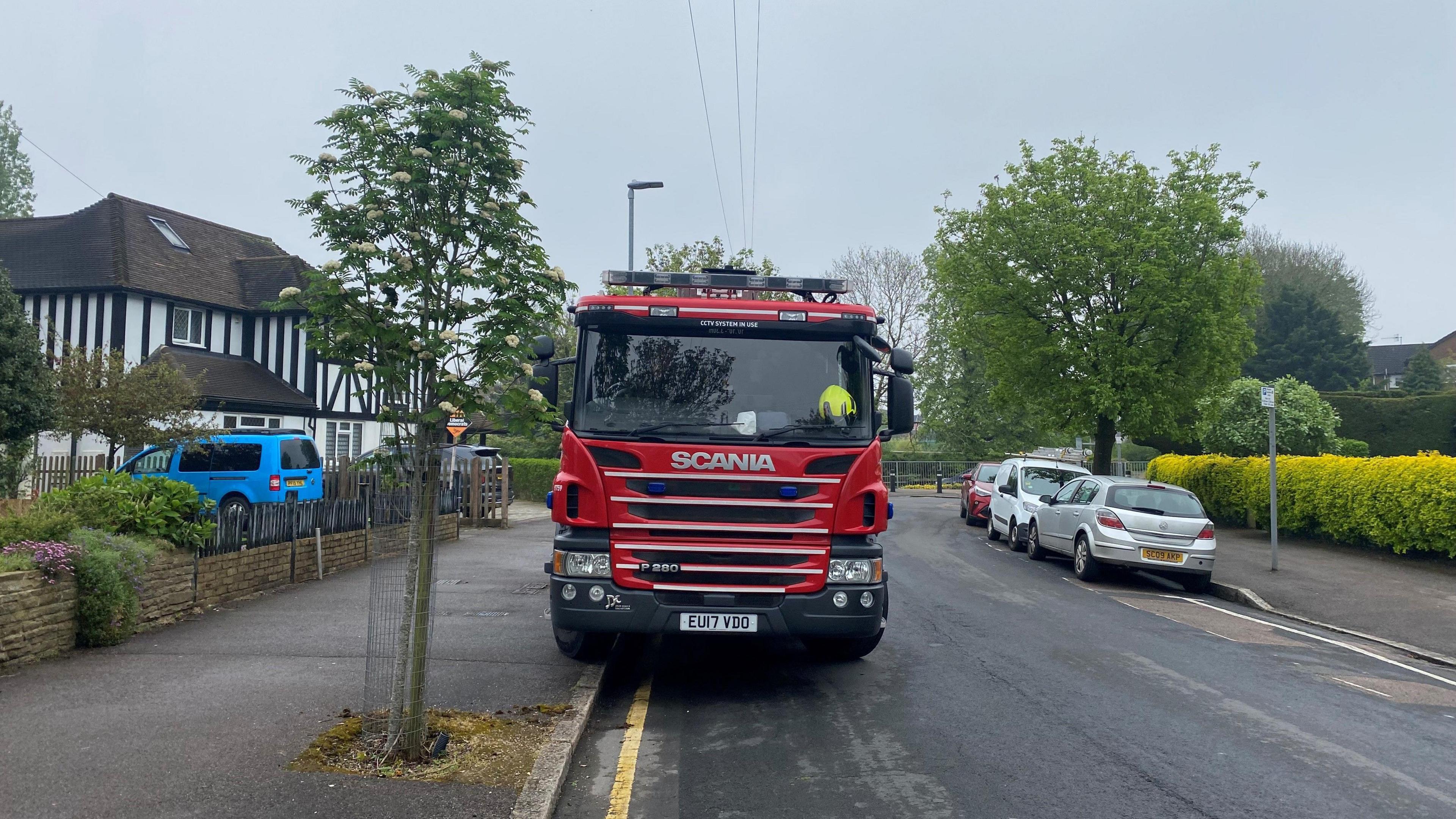 Fire engine on Watford street