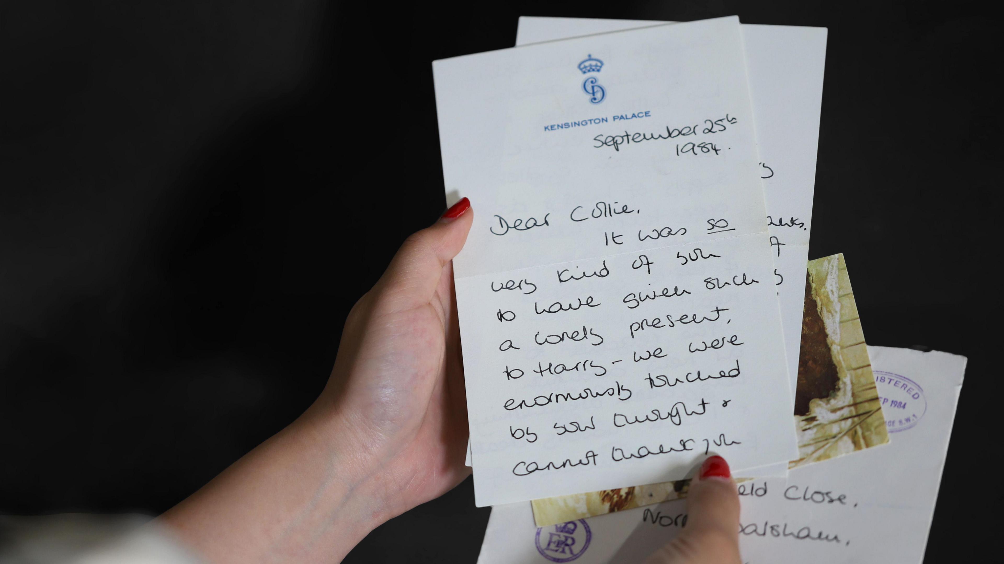 Handwritten letters from Princess Diana to her former housekeeper