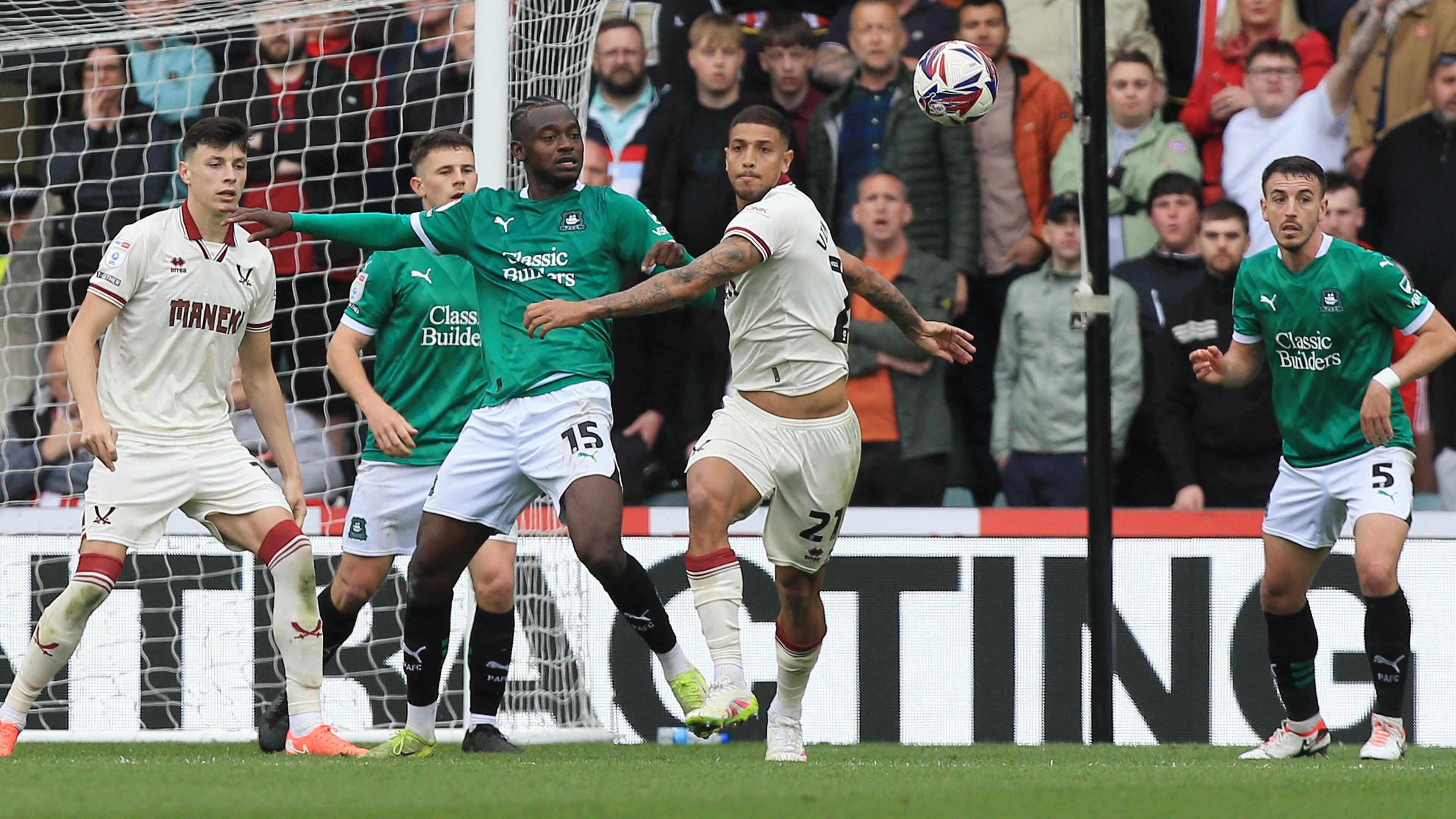 Action from Plymouth Argyle v Sheffield United