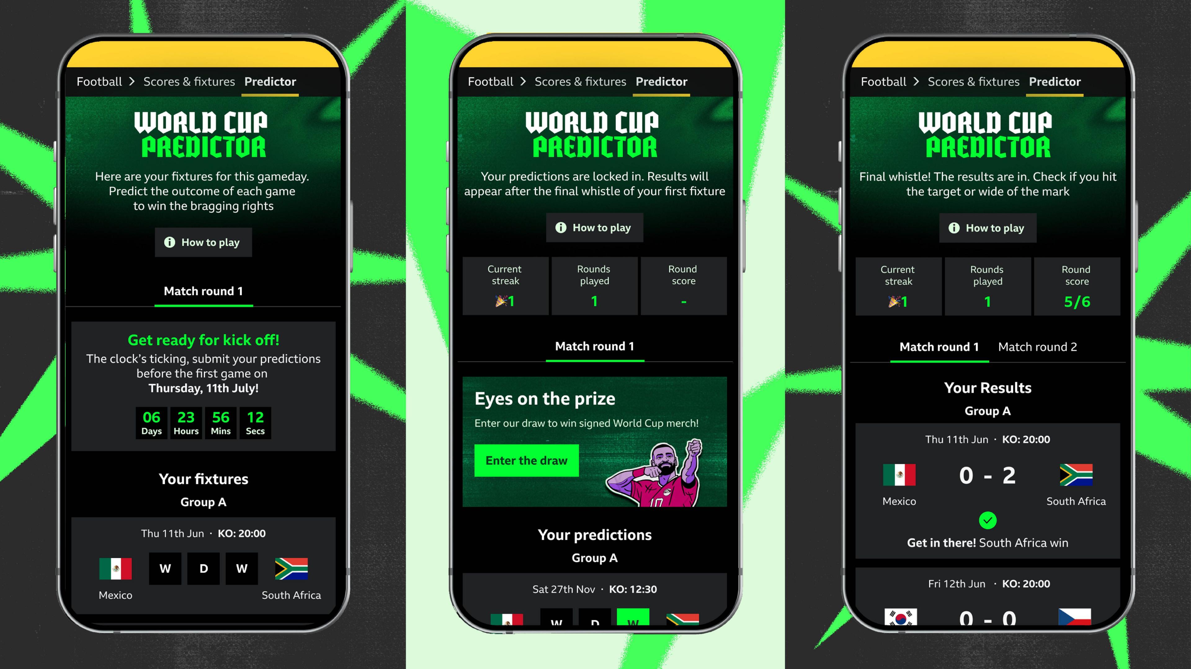 Illustration of BBC Sport's World Cup predictor game