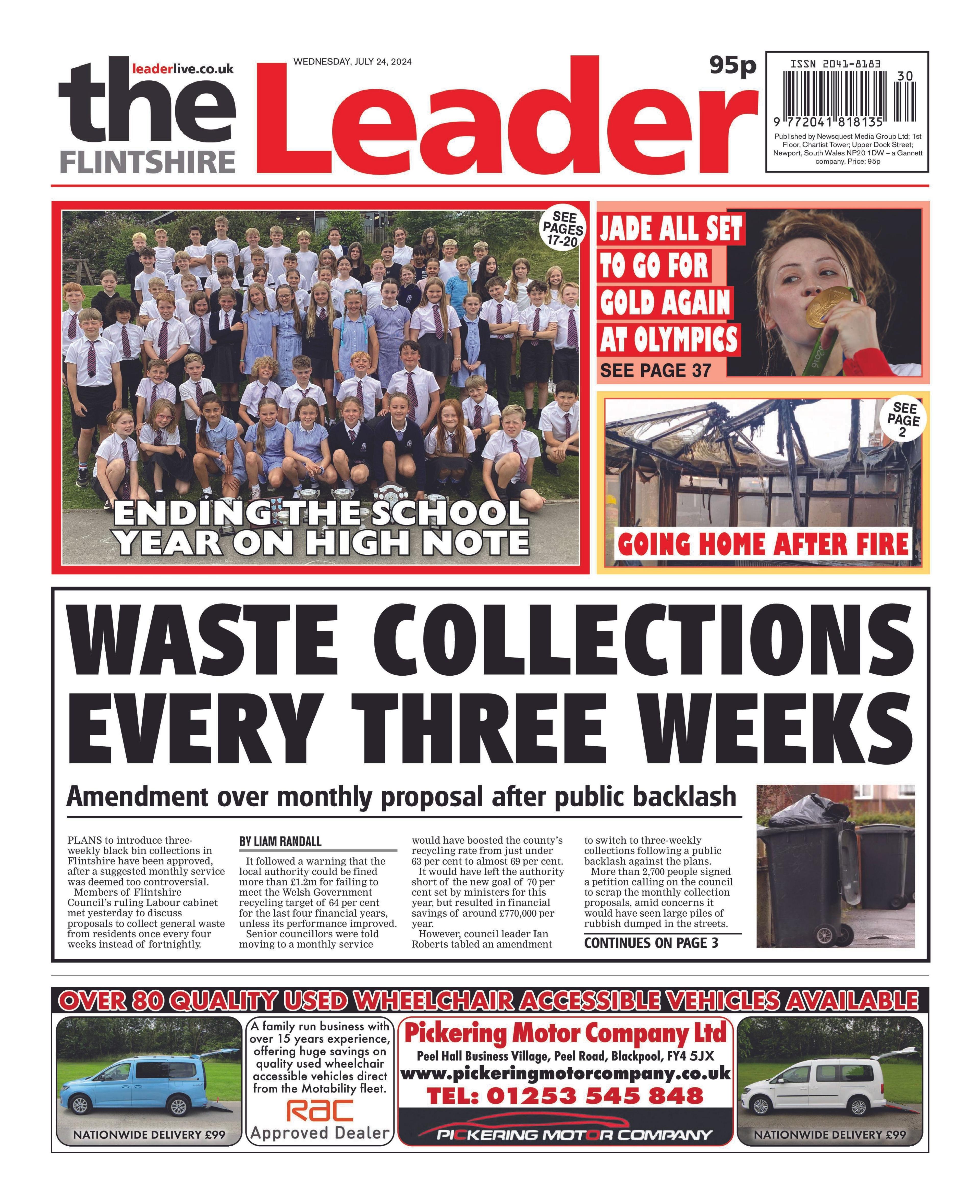 The Flintshire Leader front page