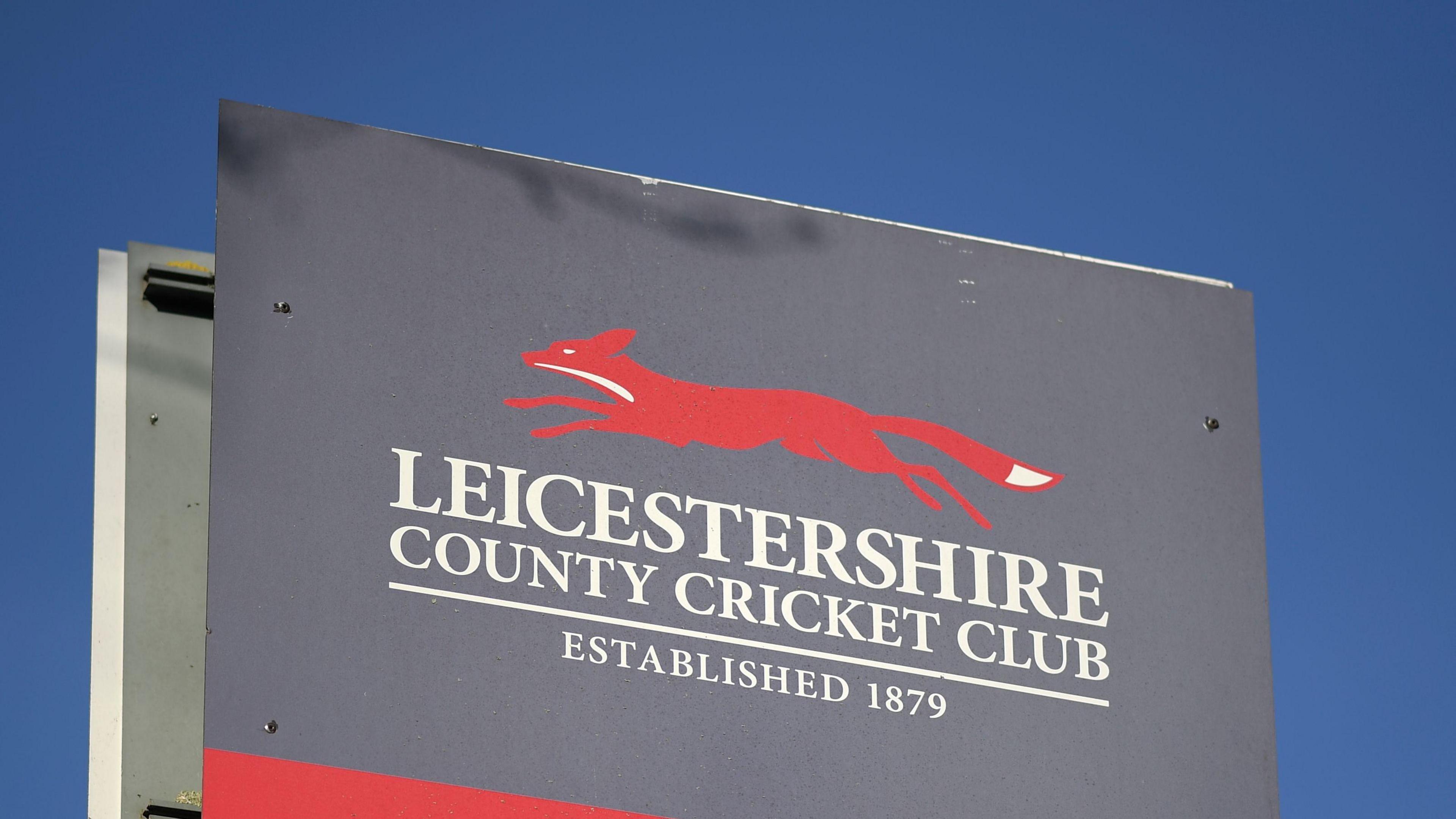 Leicestershire club sign at the club's Grace Road home ground