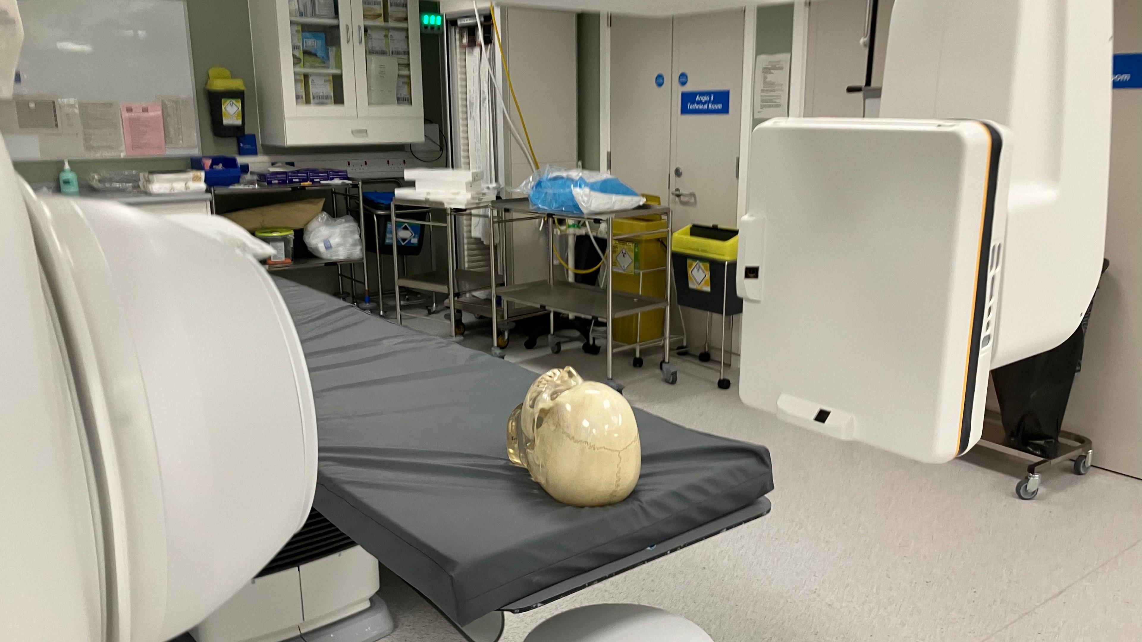 A large hospital machine used on stroke patients