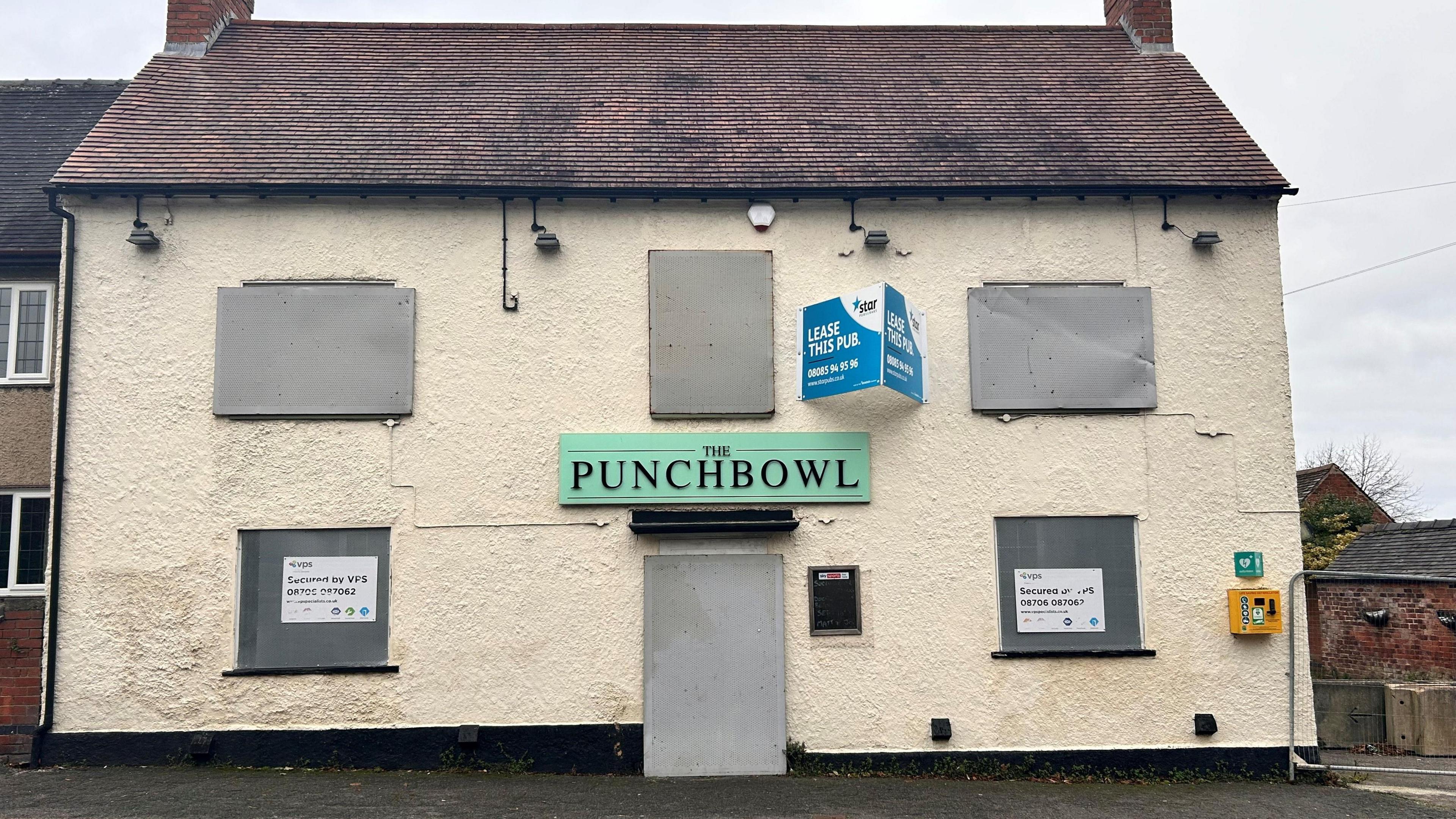 An exterior image of the Punch Bowl pub in West Hallam, Derbyshire