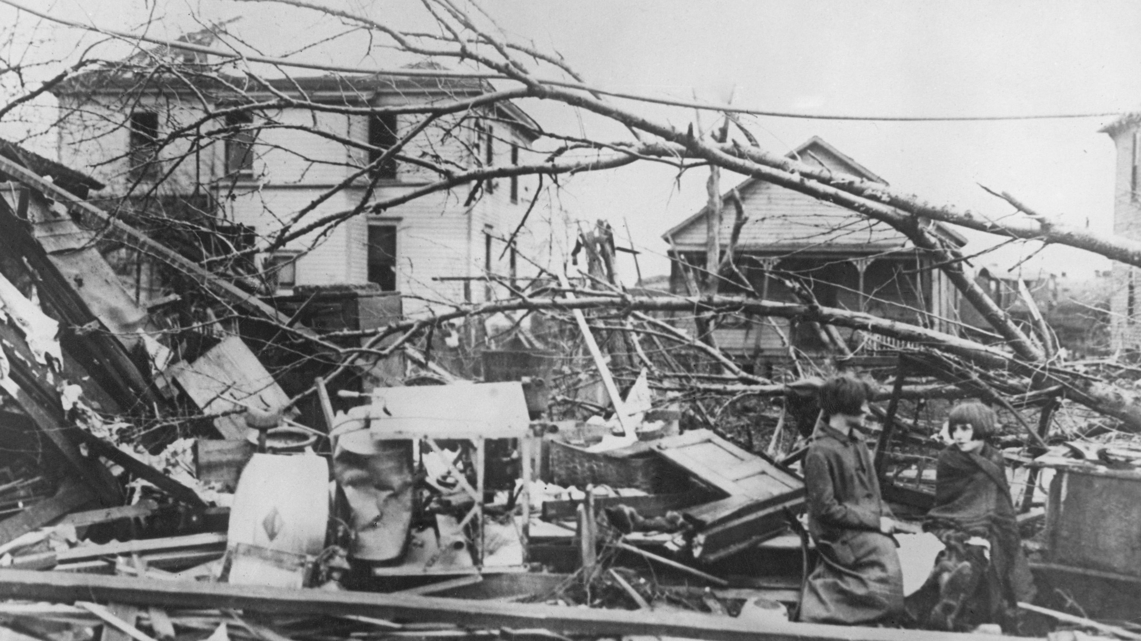 A photo of damage in Murphysboro, Illinois
