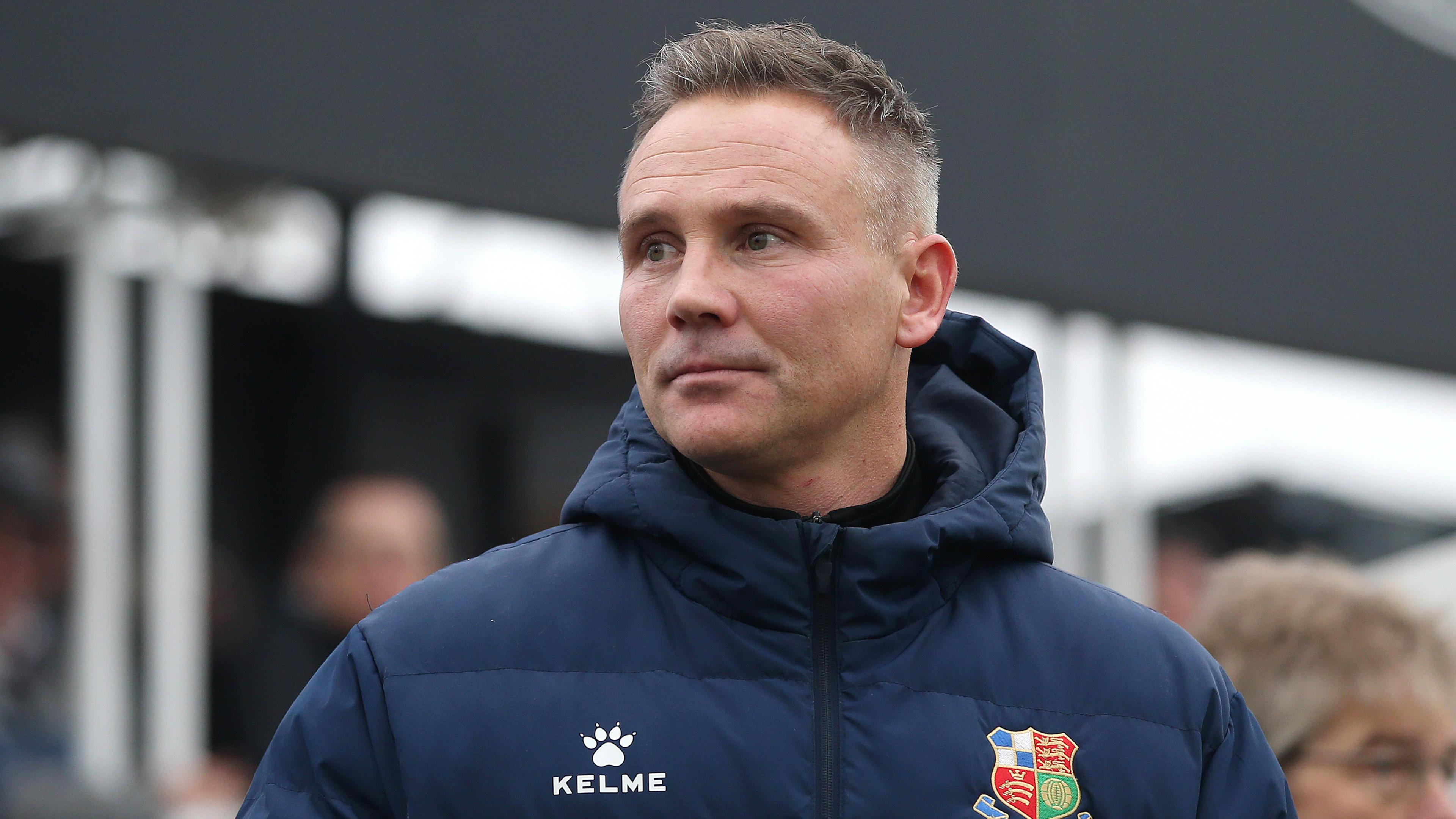 Matt Taylor on the side of the pitch at Wealdstone boss