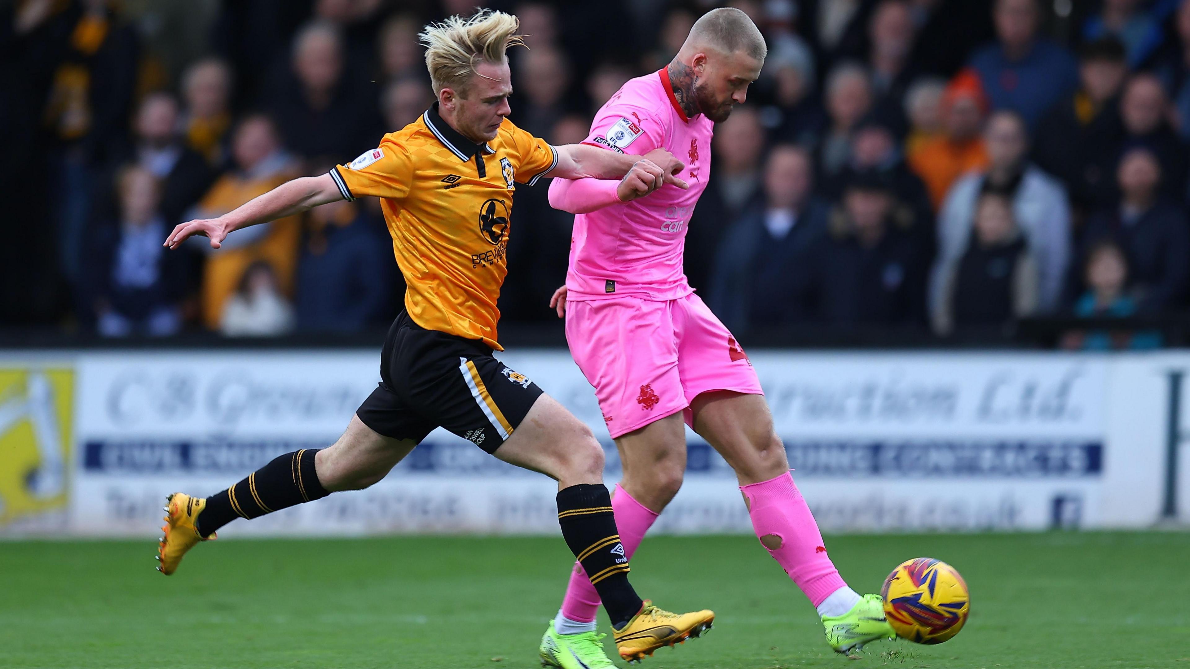 Stephen Humphrys shoots home for Barnsley against Cambridge United