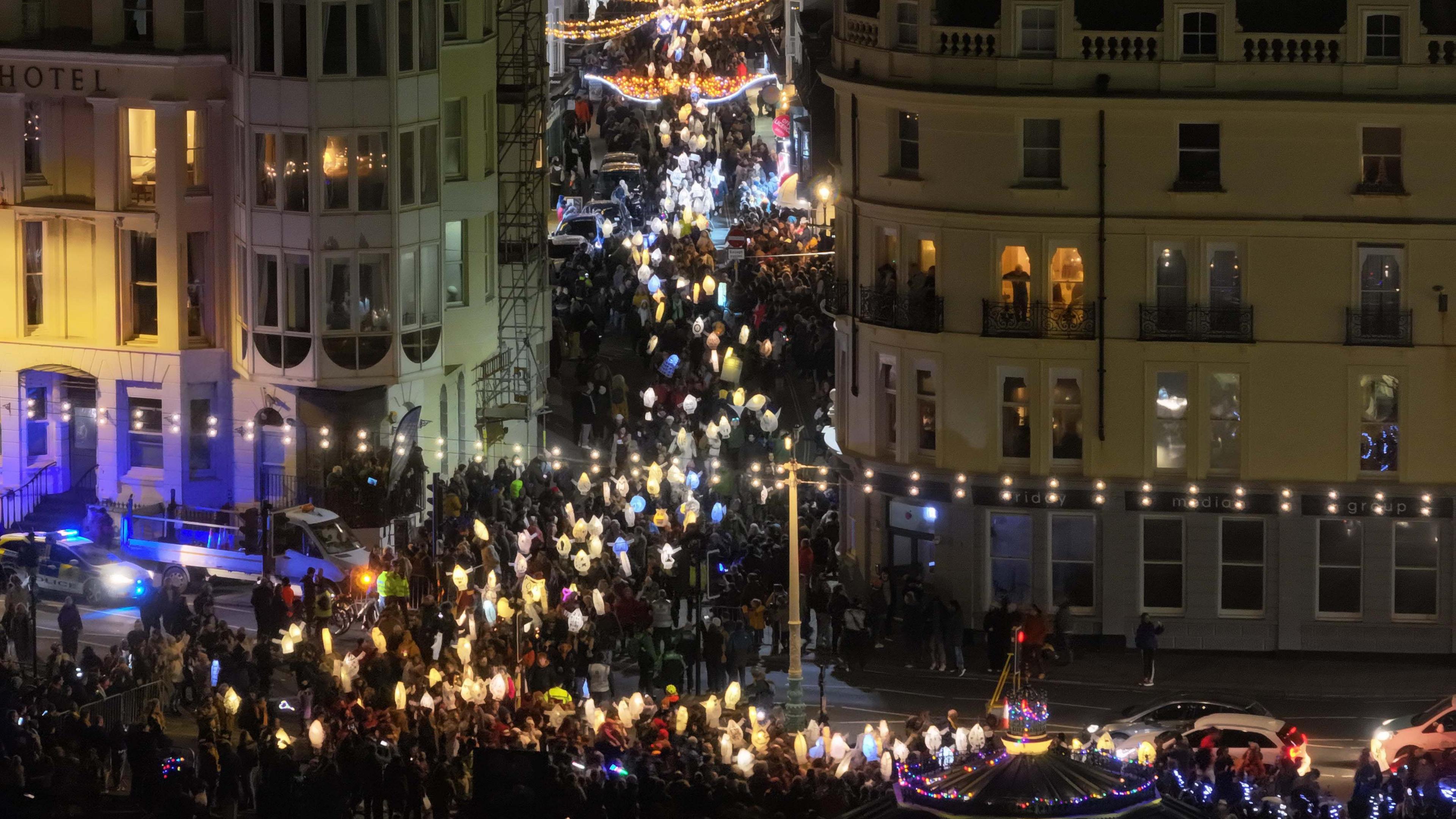 Burning the Clocks parade through Brighton 2023