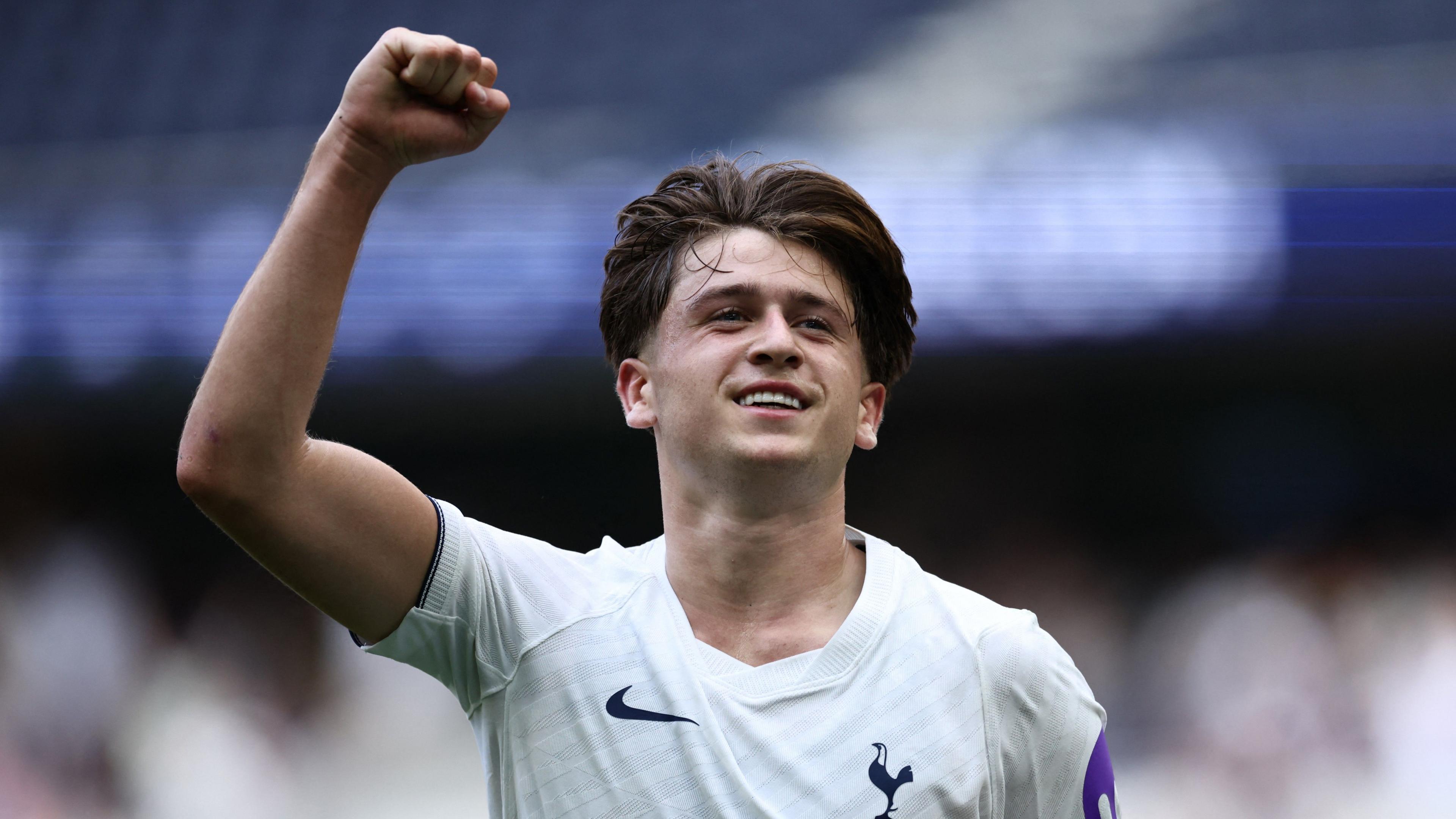 Mikey Moore celebrates