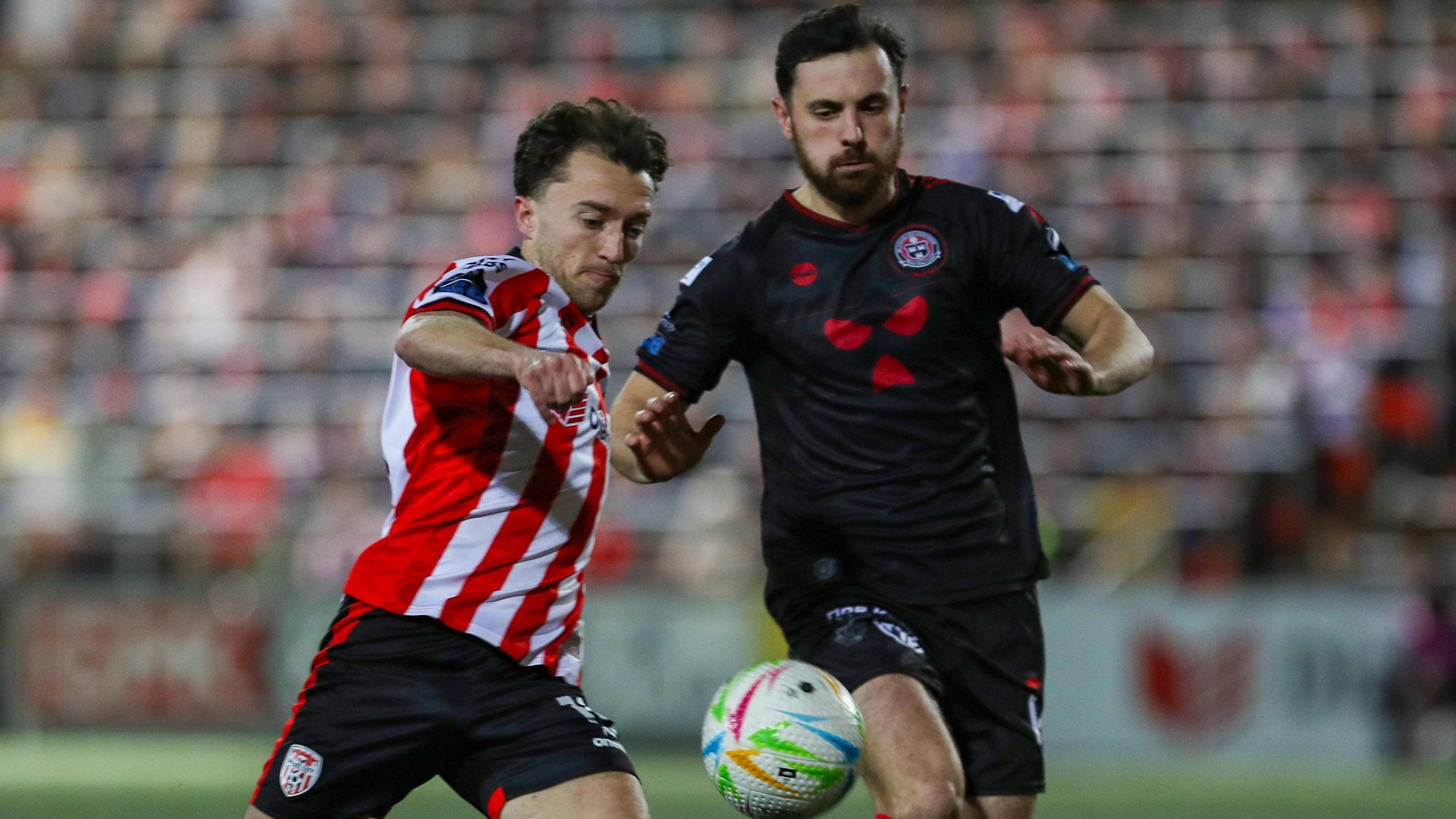 Derry’s Darragh Markey and Bohemian's Jordan Flores