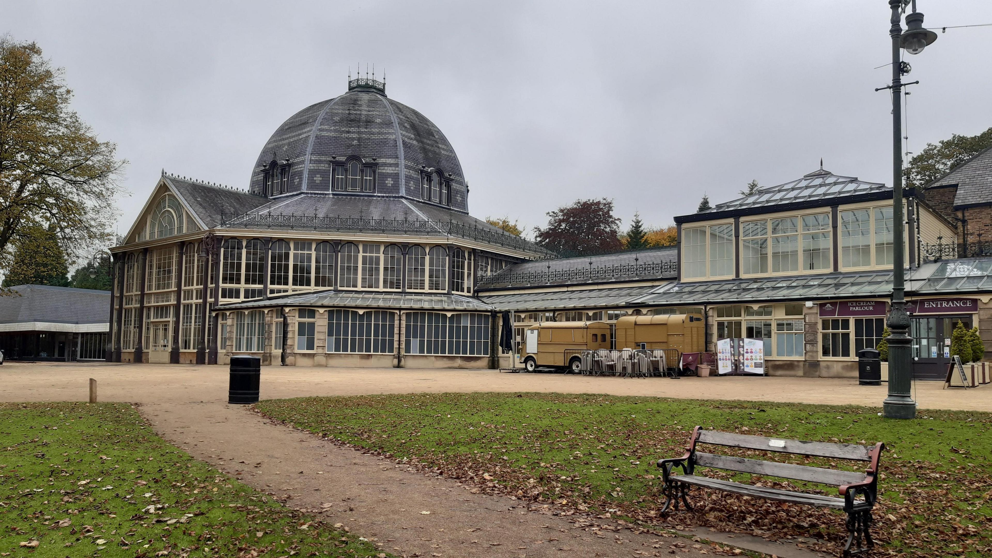 An exterior image of Buxton’s Pavilion Gardens’ Arts Centre 