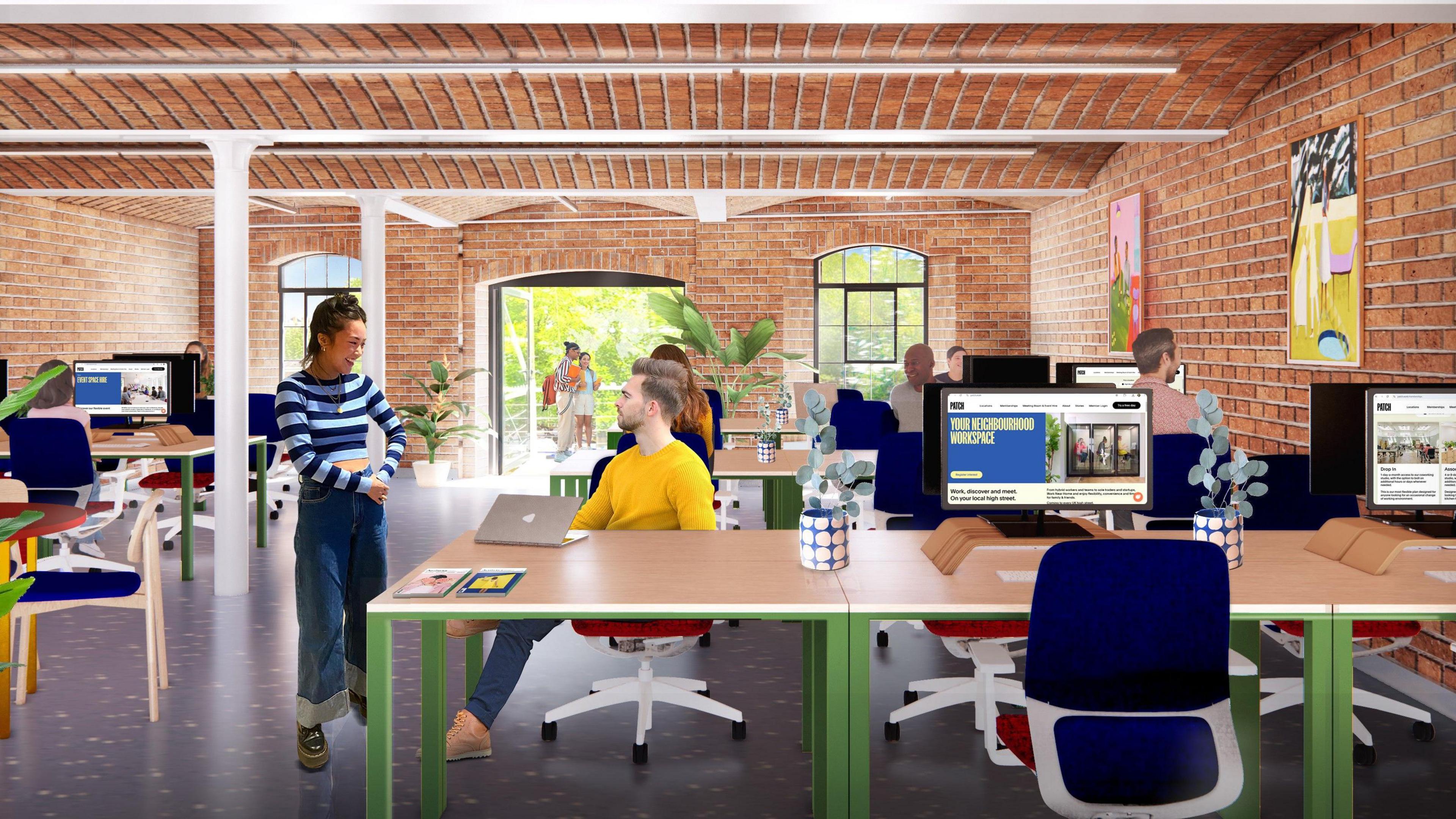 CGI image of the new co-working space